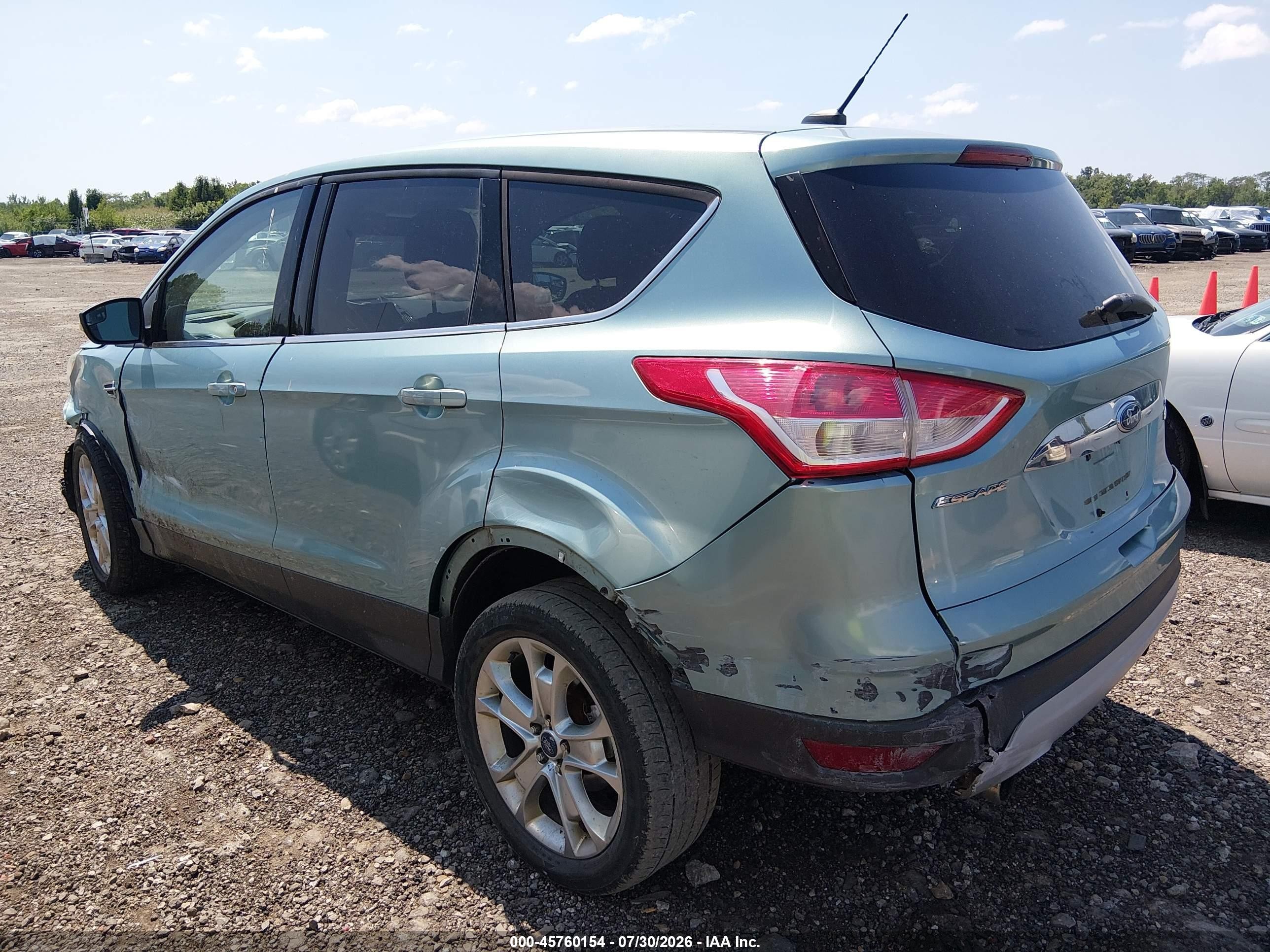 2013 Ford Escape Sel Light Blue vin: 1FMCU0HX5DUD34716