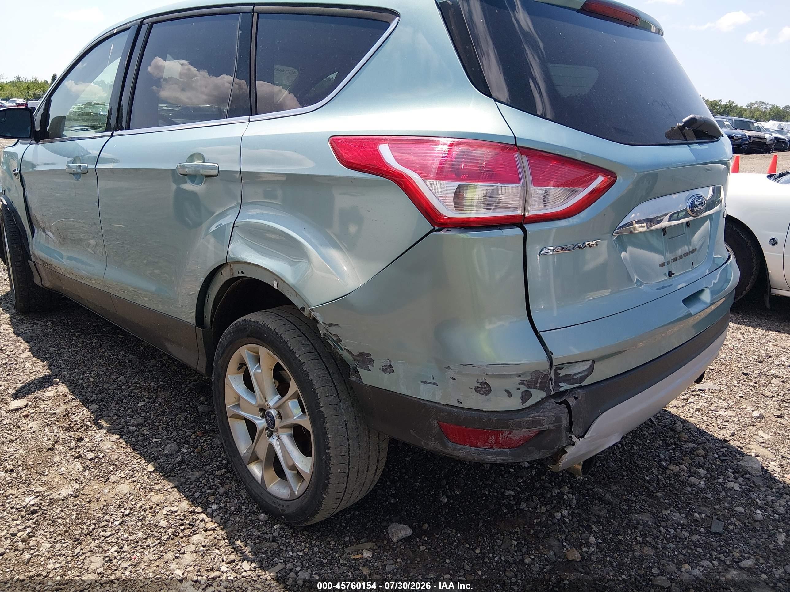 2013 Ford Escape Sel Light Blue vin: 1FMCU0HX5DUD34716