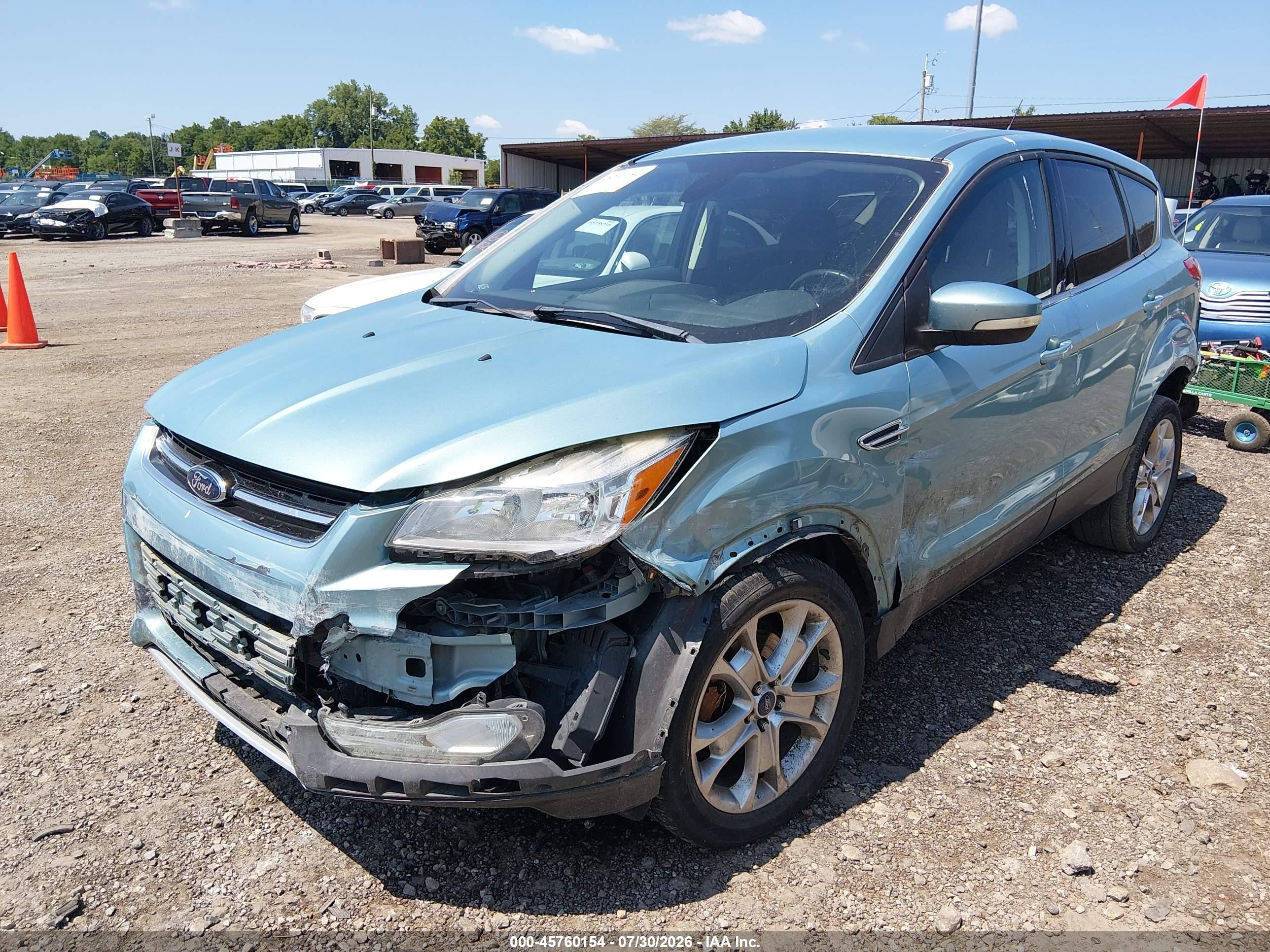 2013 Ford Escape Sel Light Blue vin: 1FMCU0HX5DUD34716