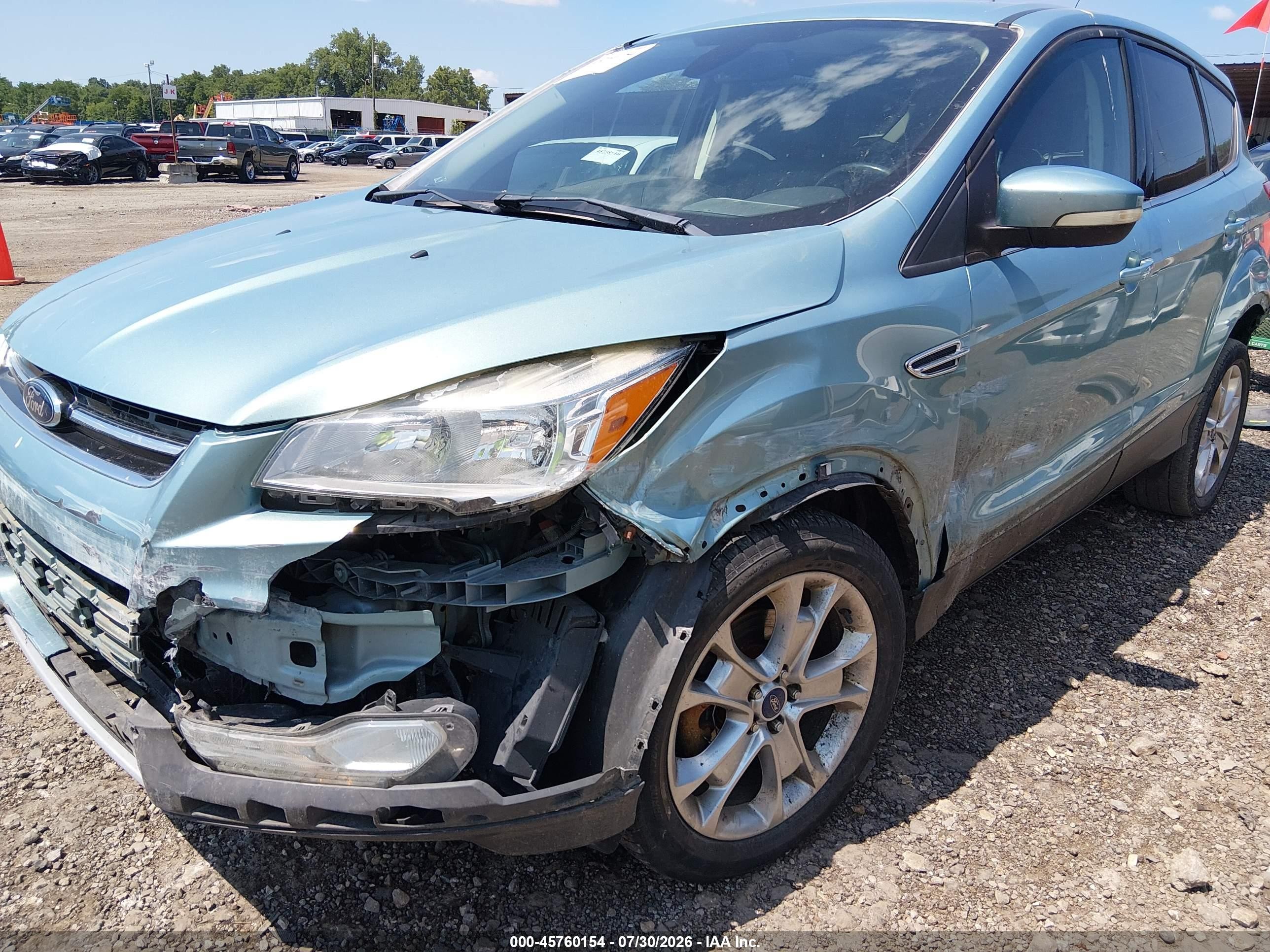 2013 Ford Escape Sel Light Blue vin: 1FMCU0HX5DUD34716