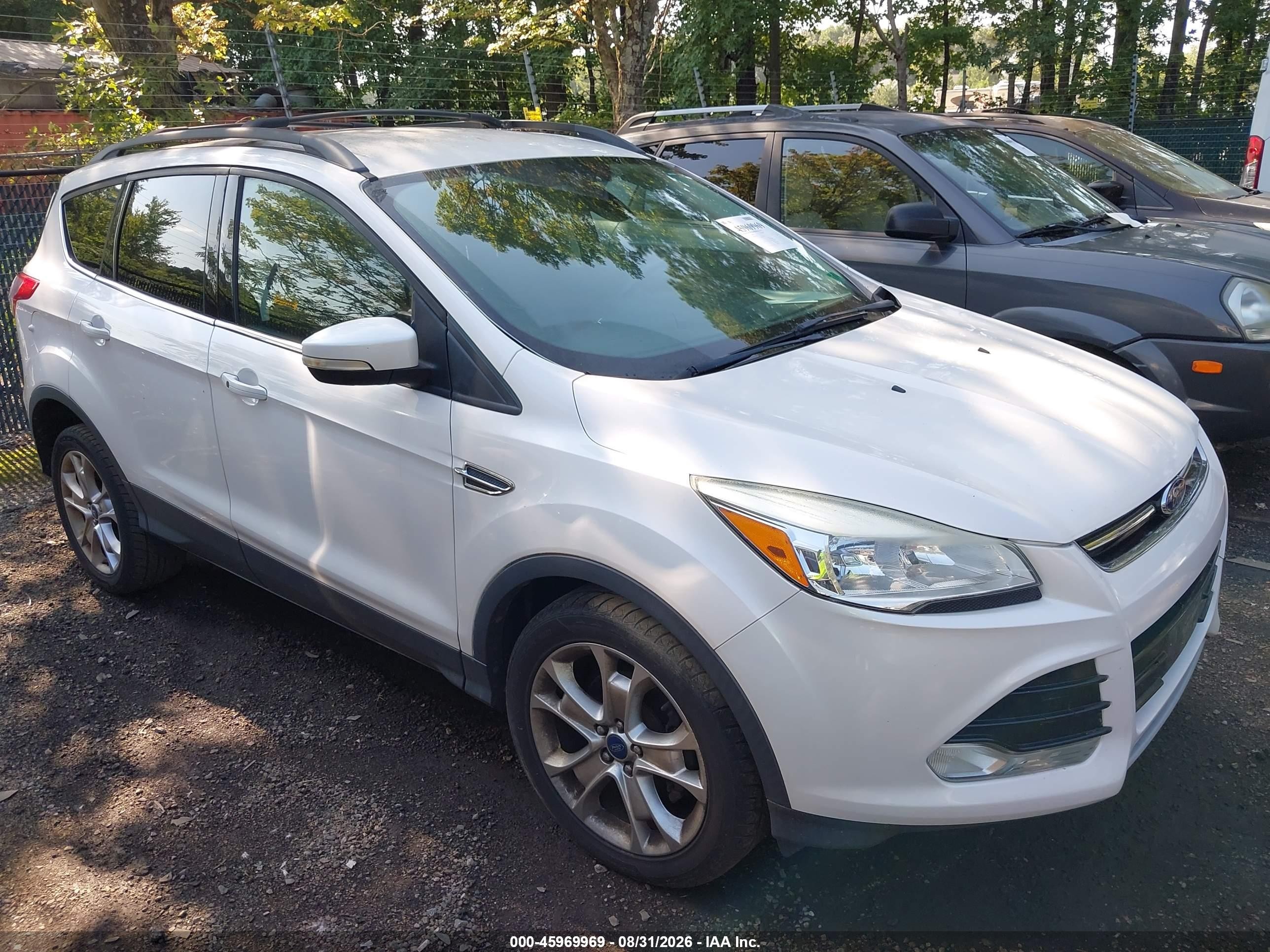 2013 Ford Escape Sel White vin: 1FMCU0HX6DUA45926