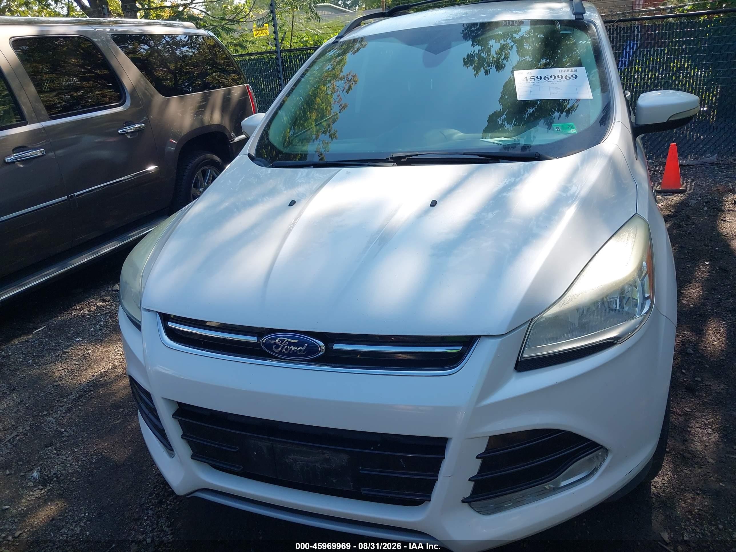 2013 Ford Escape Sel White vin: 1FMCU0HX6DUA45926