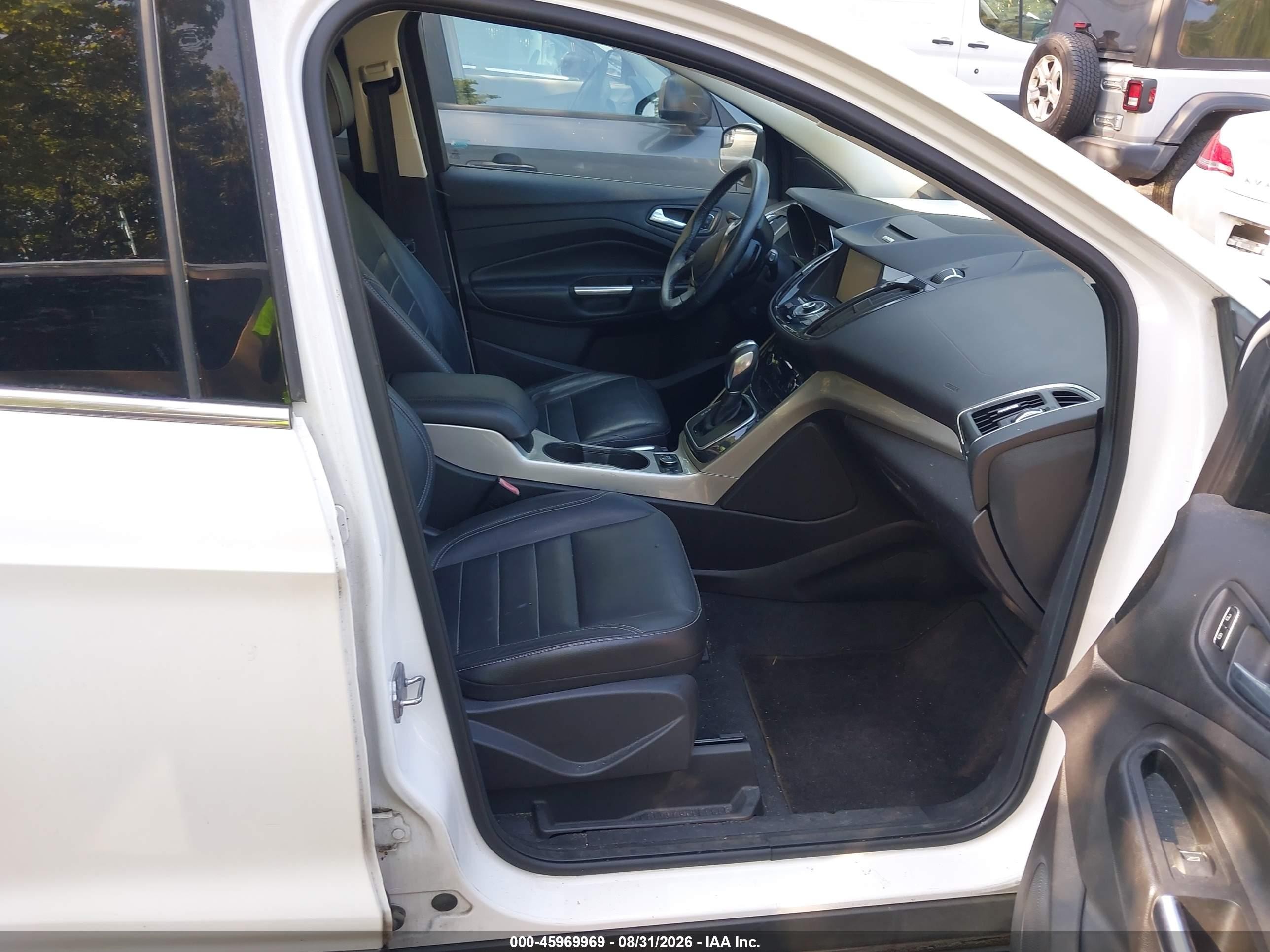 2013 Ford Escape Sel White vin: 1FMCU0HX6DUA45926