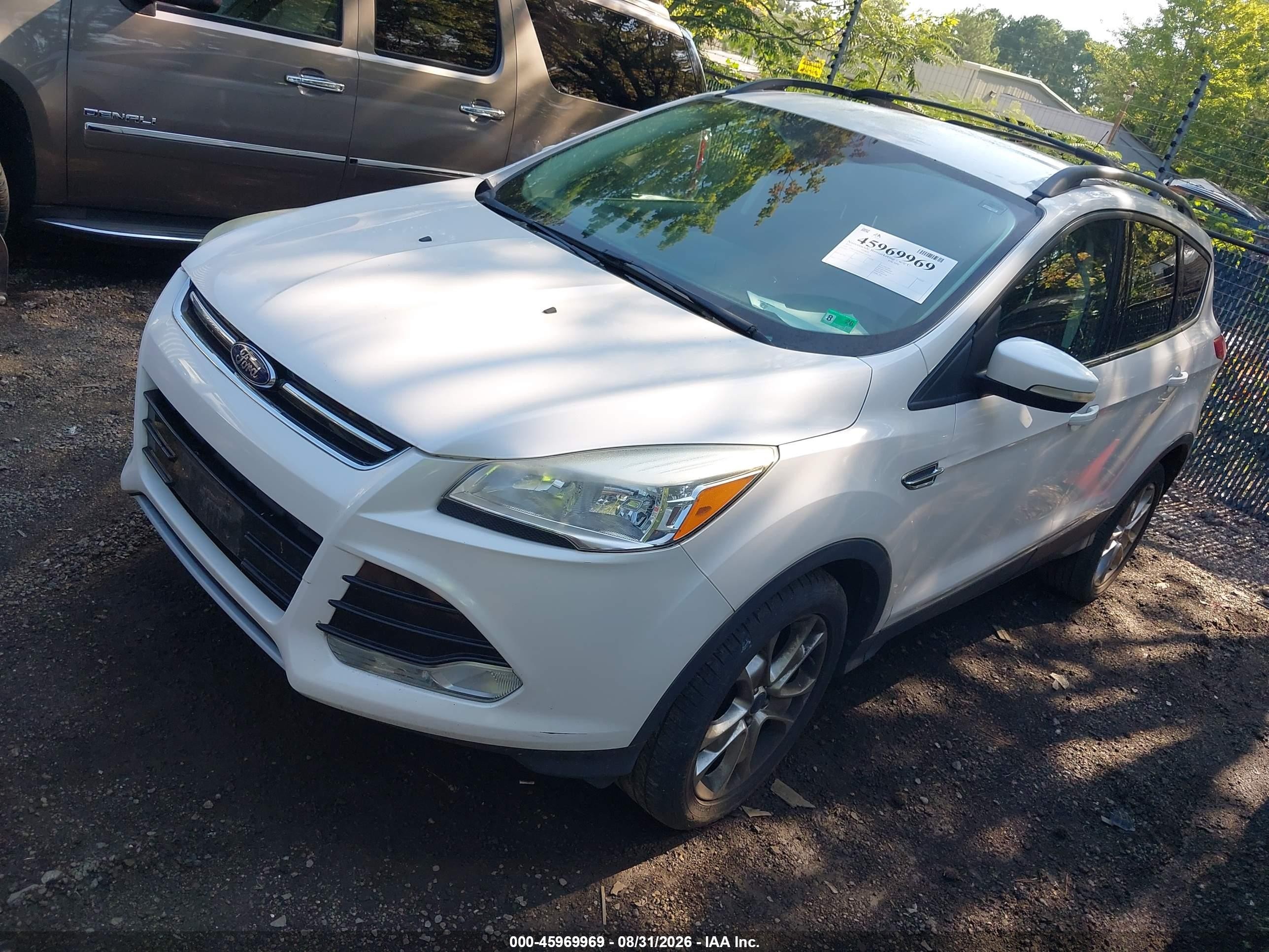 2013 Ford Escape Sel White vin: 1FMCU0HX6DUA45926