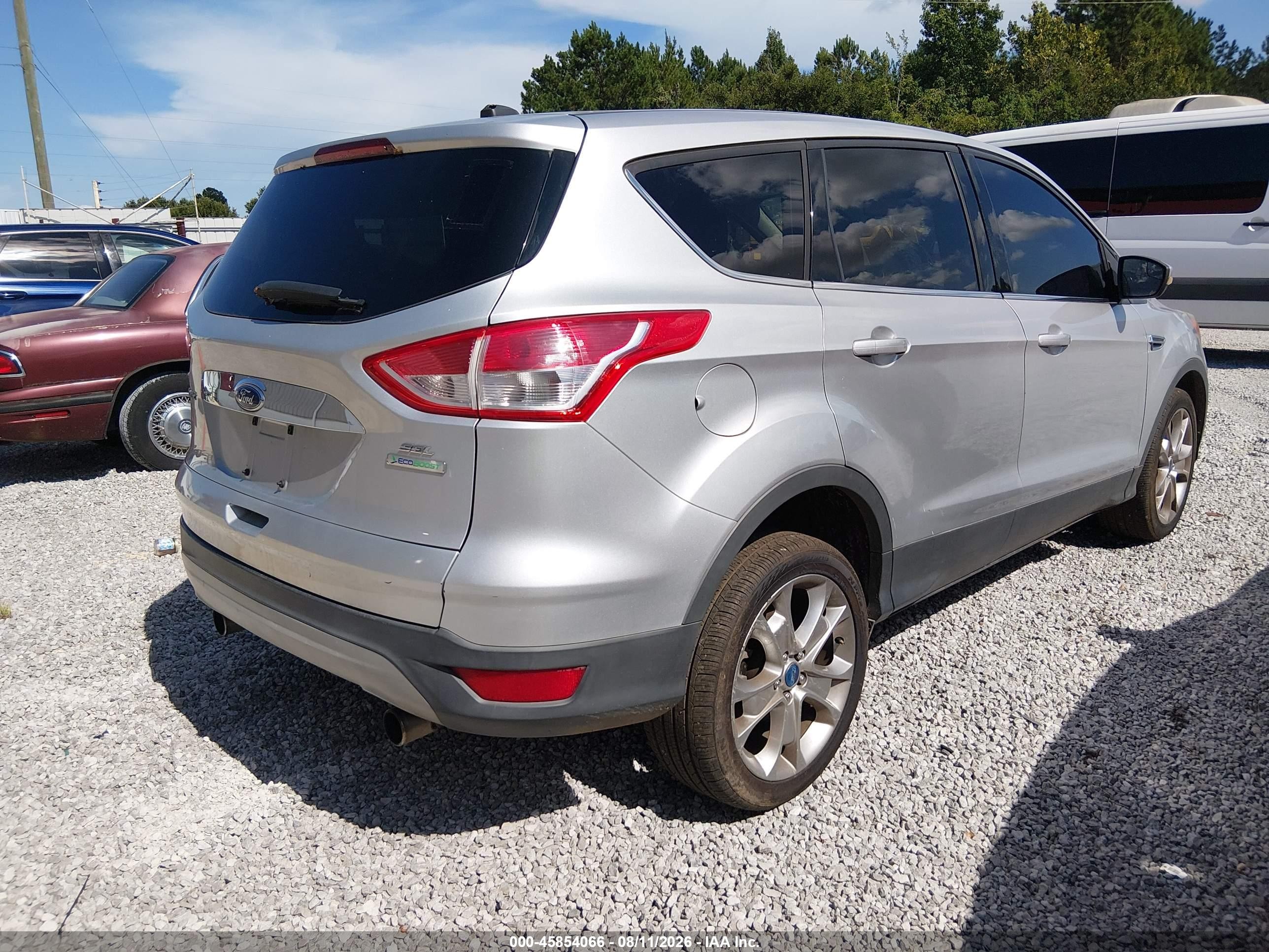 2013 Ford Escape Sel Silver vin: 1FMCU0HX6DUA95631