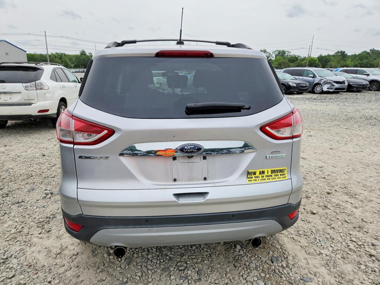 2013 Ford Escape Sel Silver vin: 1FMCU0HX6DUD35924