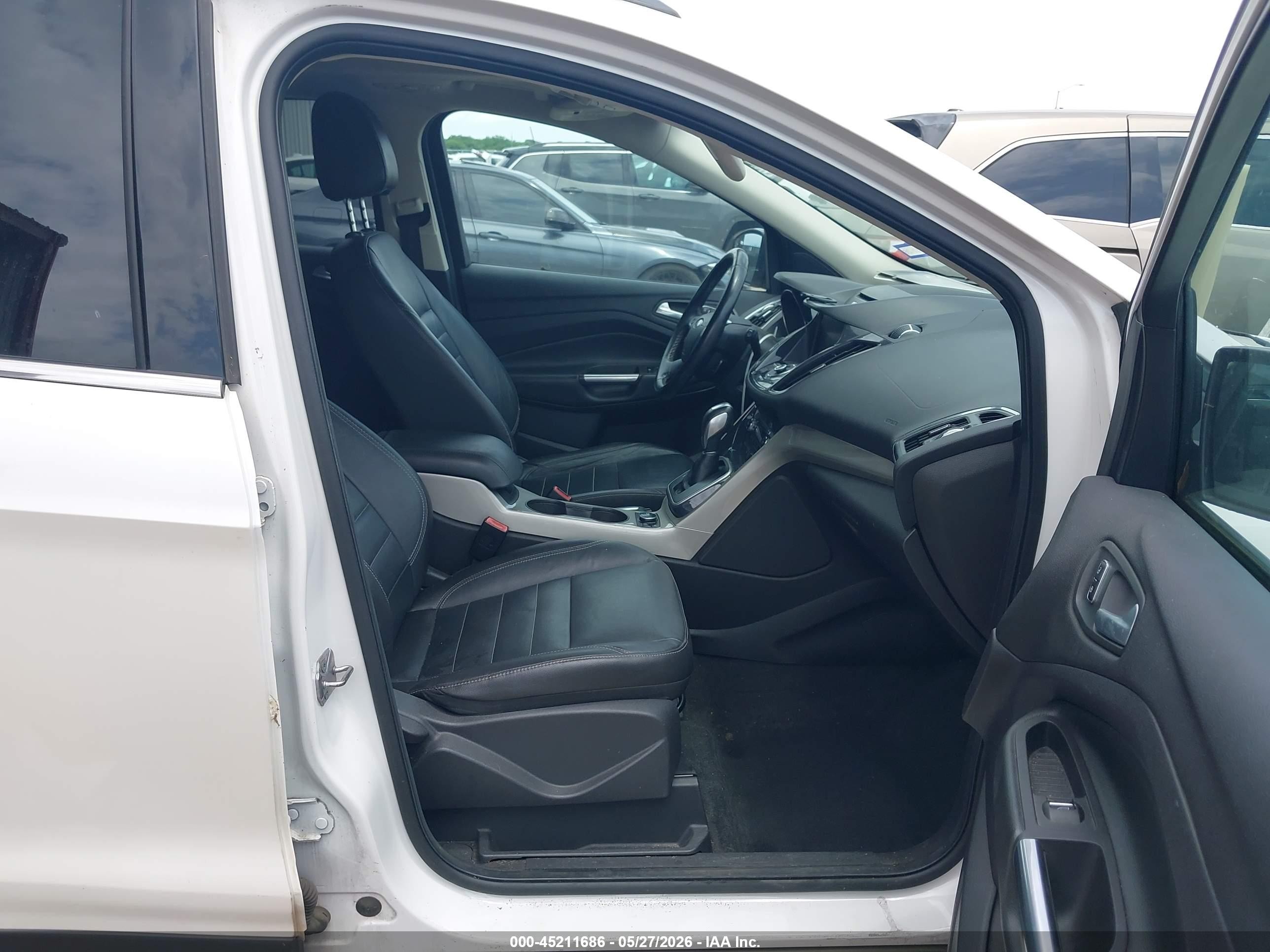 2013 Ford Escape Sel White vin: 1FMCU0HX6DUD68647
