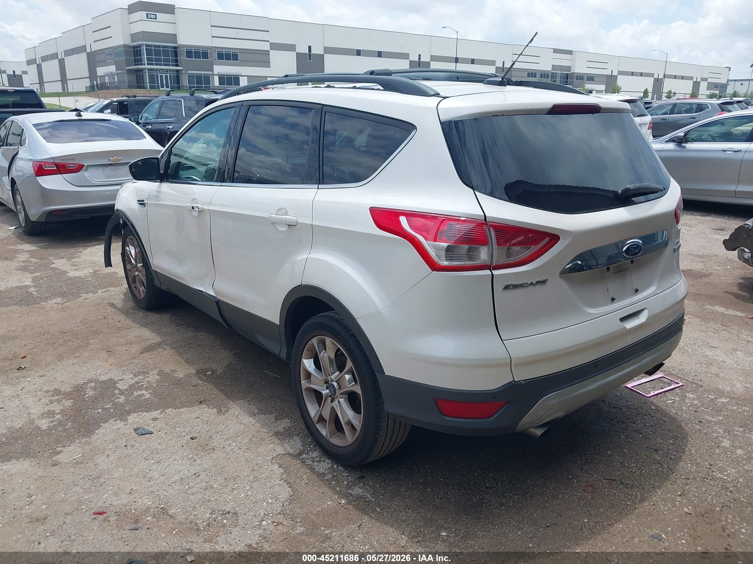 2013 Ford Escape Sel White vin: 1FMCU0HX6DUD68647