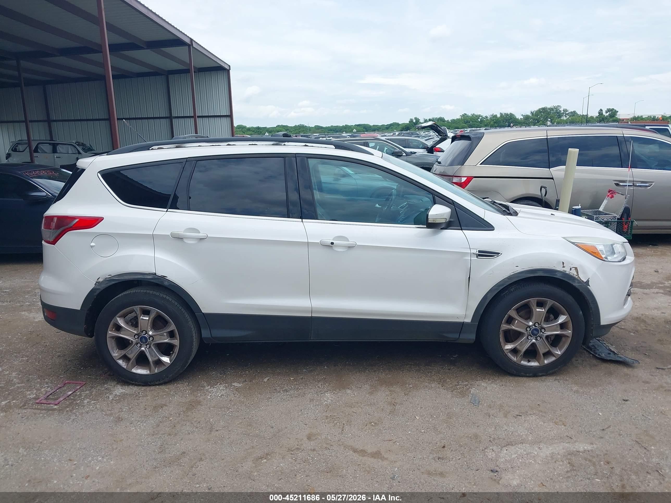 2013 Ford Escape Sel White vin: 1FMCU0HX6DUD68647