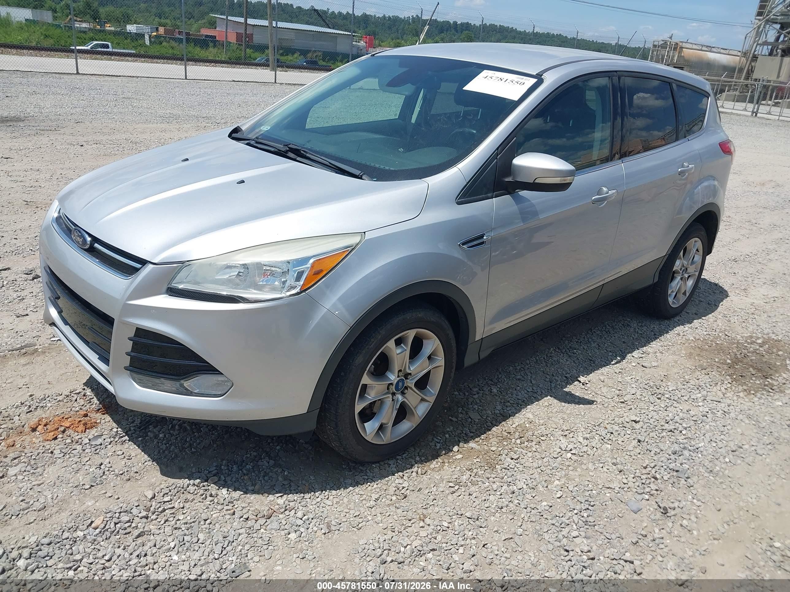 2013 Ford Escape Sel Silver vin: 1FMCU0HX7DUC08292