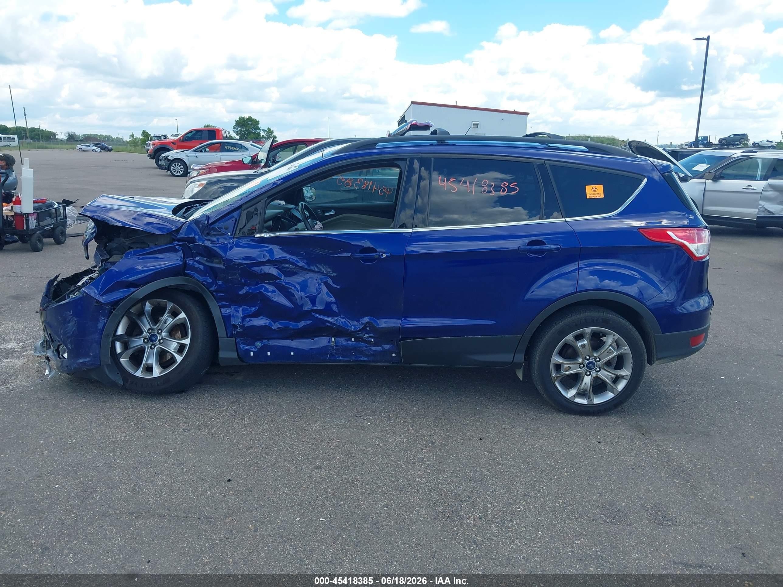 2013 Ford Escape Sel Blue vin: 1FMCU0HX8DUB08430