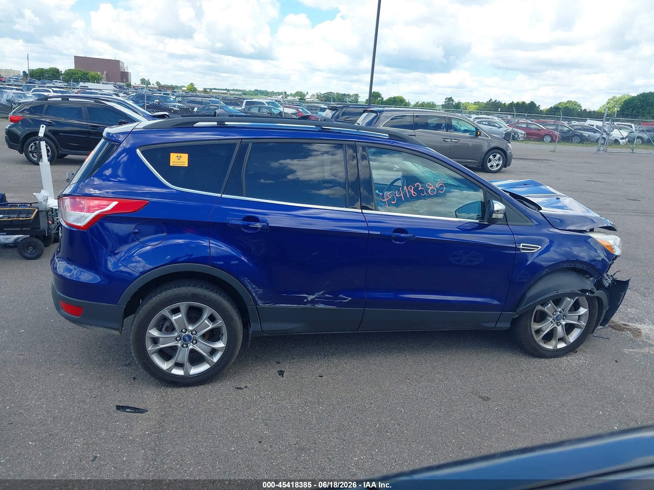 2013 Ford Escape Sel Blue vin: 1FMCU0HX8DUB08430