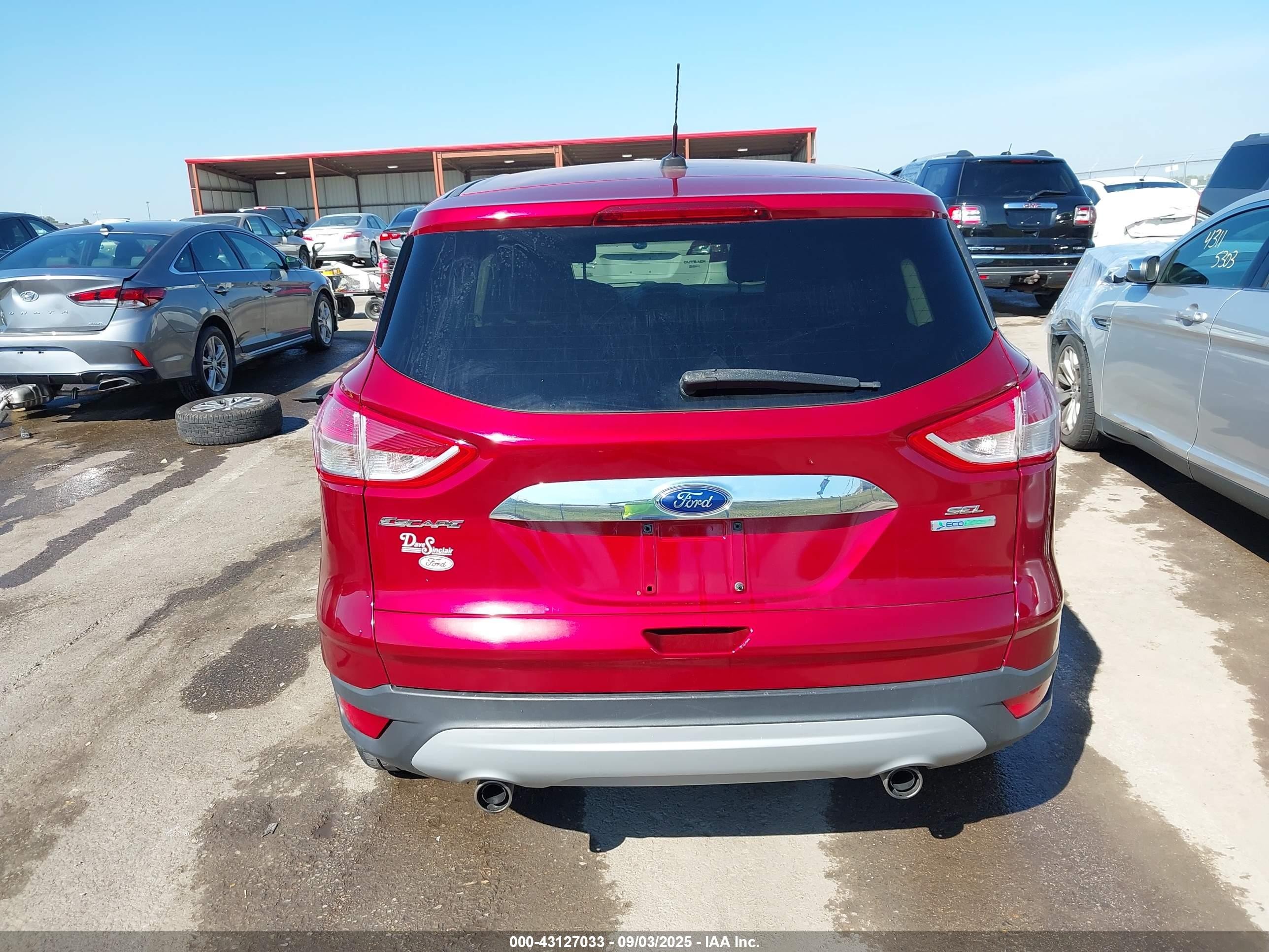 2013 Ford Escape Sel Red vin: 1FMCU0HX8DUC20368