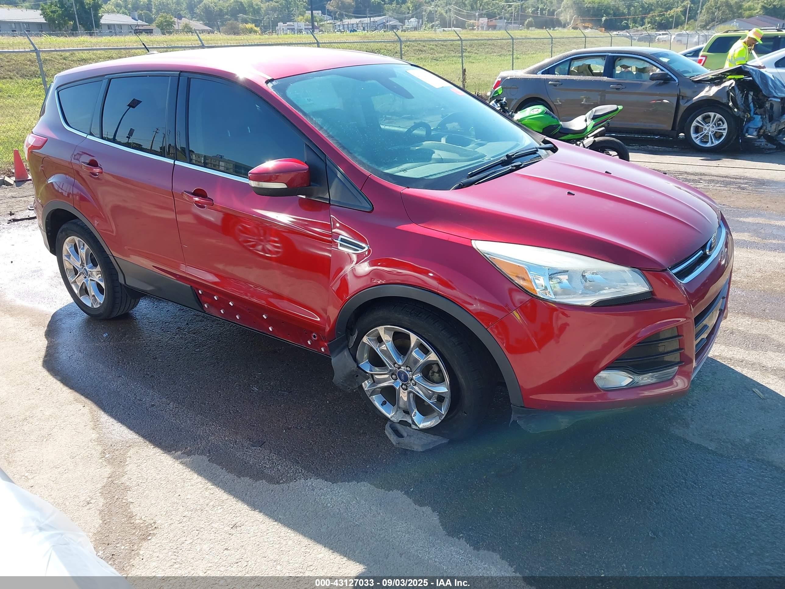 2013 Ford Escape Sel Red vin: 1FMCU0HX8DUC20368