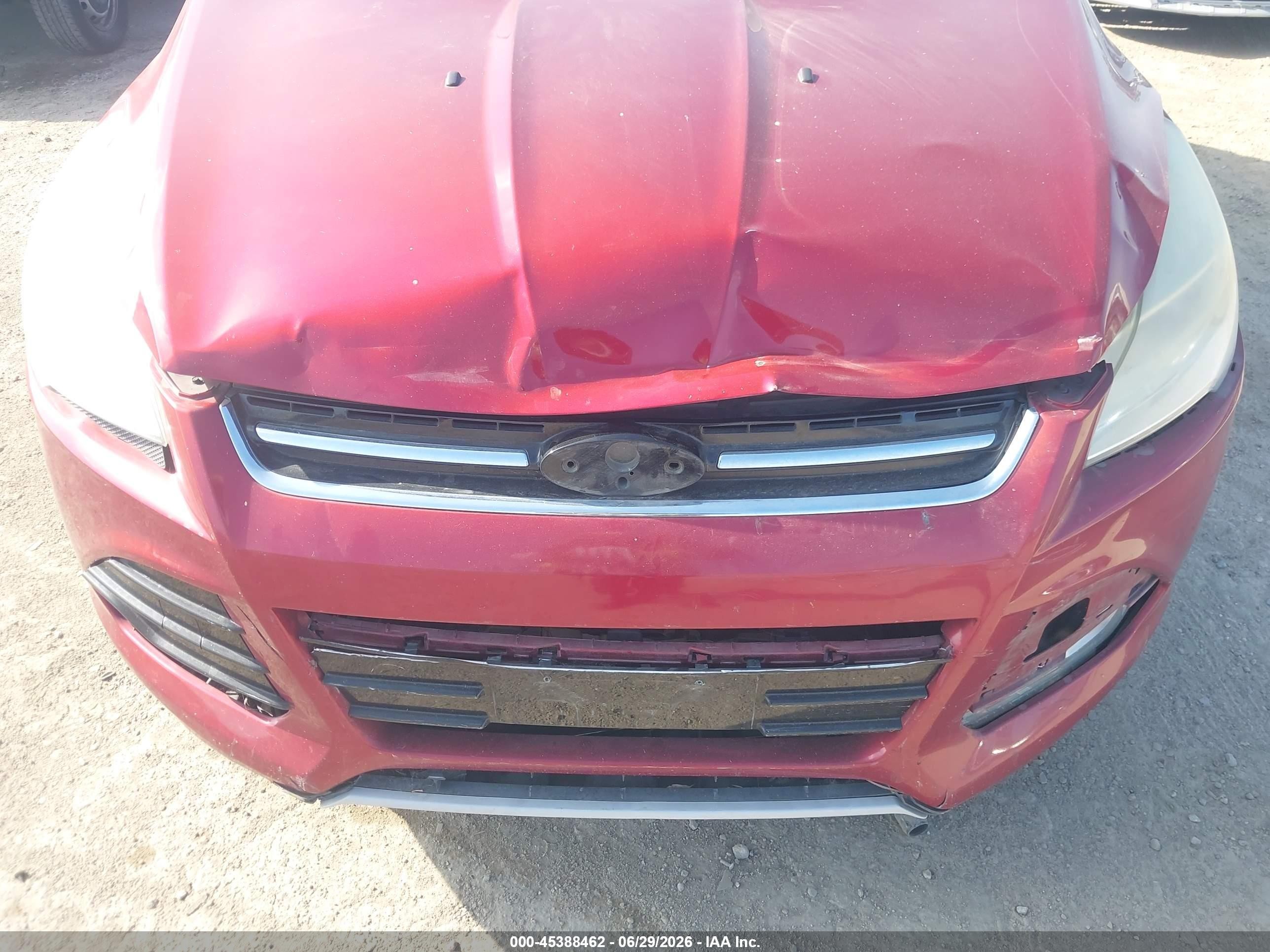 2013 Ford Escape Sel Red vin: 1FMCU0HX8DUC55217