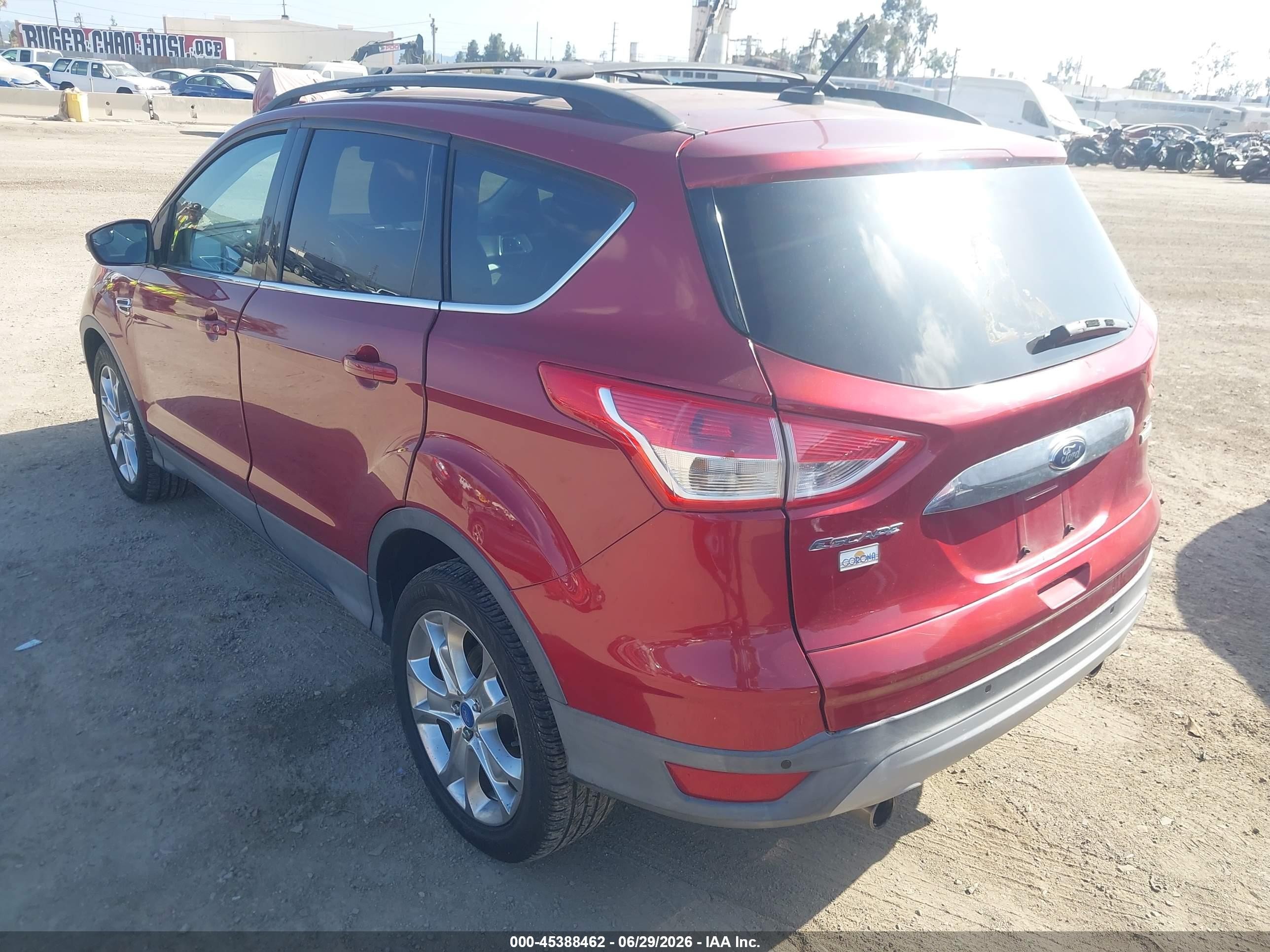 2013 Ford Escape Sel Red vin: 1FMCU0HX8DUC55217