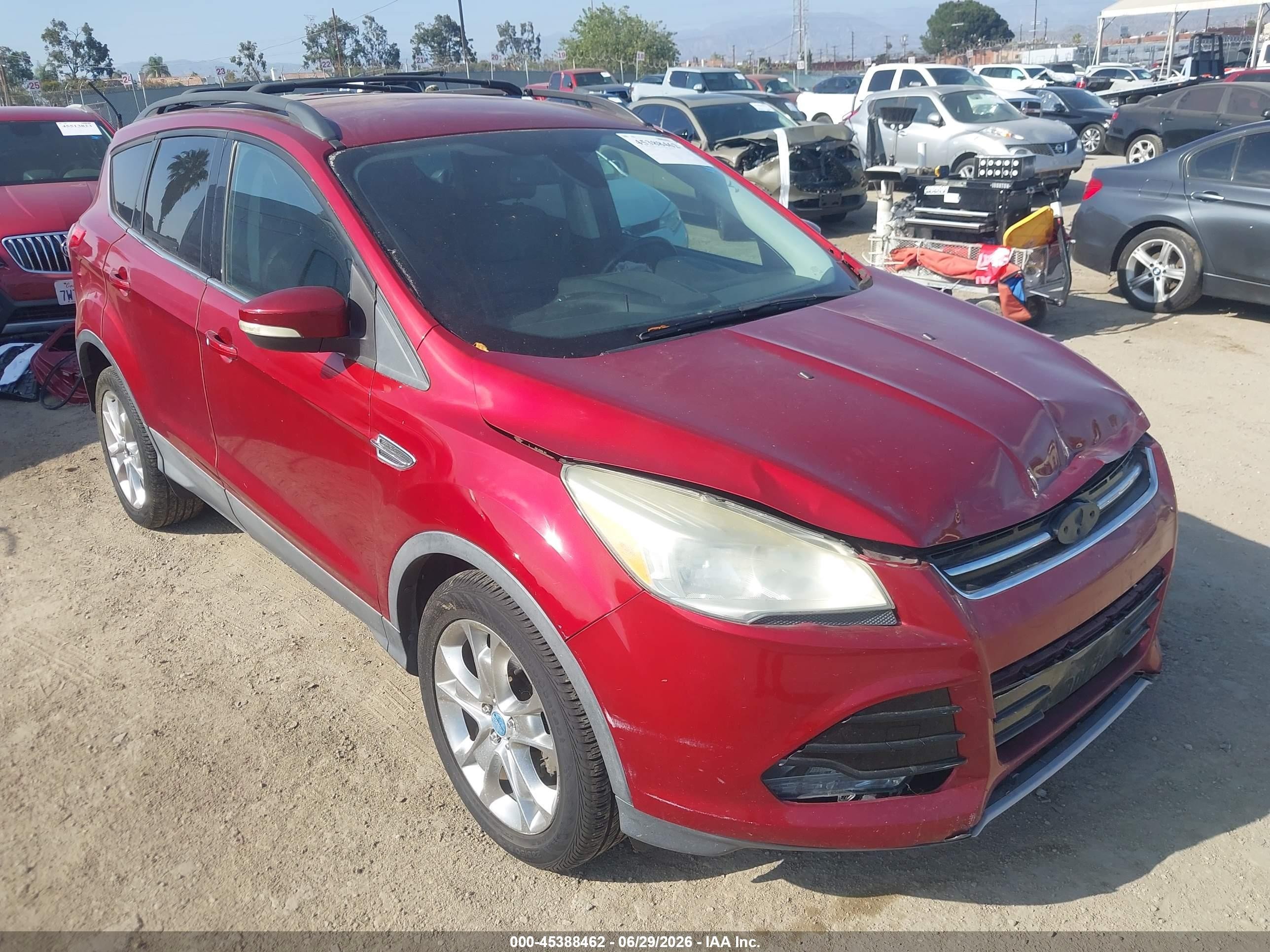 2013 Ford Escape Sel Red vin: 1FMCU0HX8DUC55217