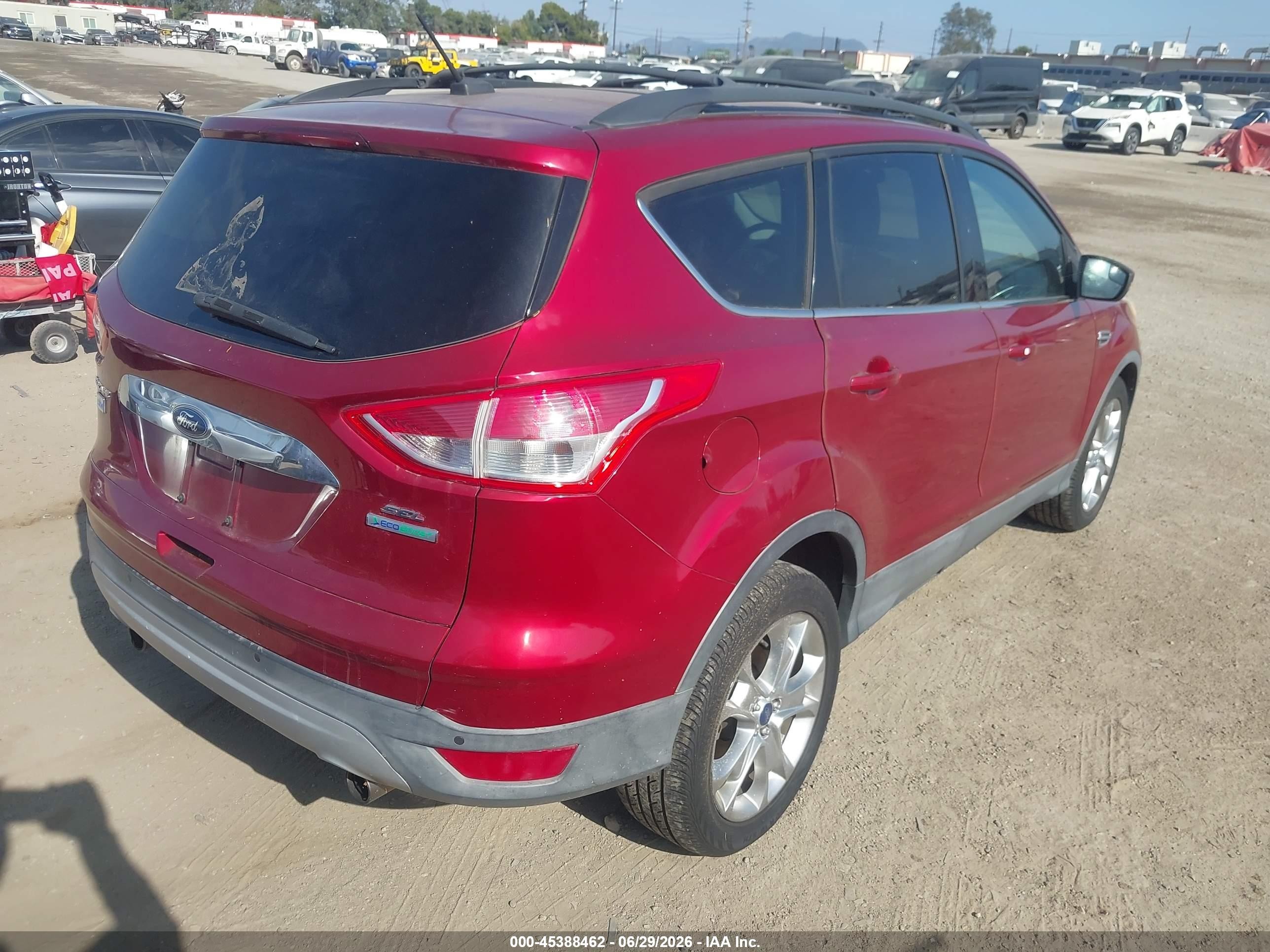 2013 Ford Escape Sel Red vin: 1FMCU0HX8DUC55217