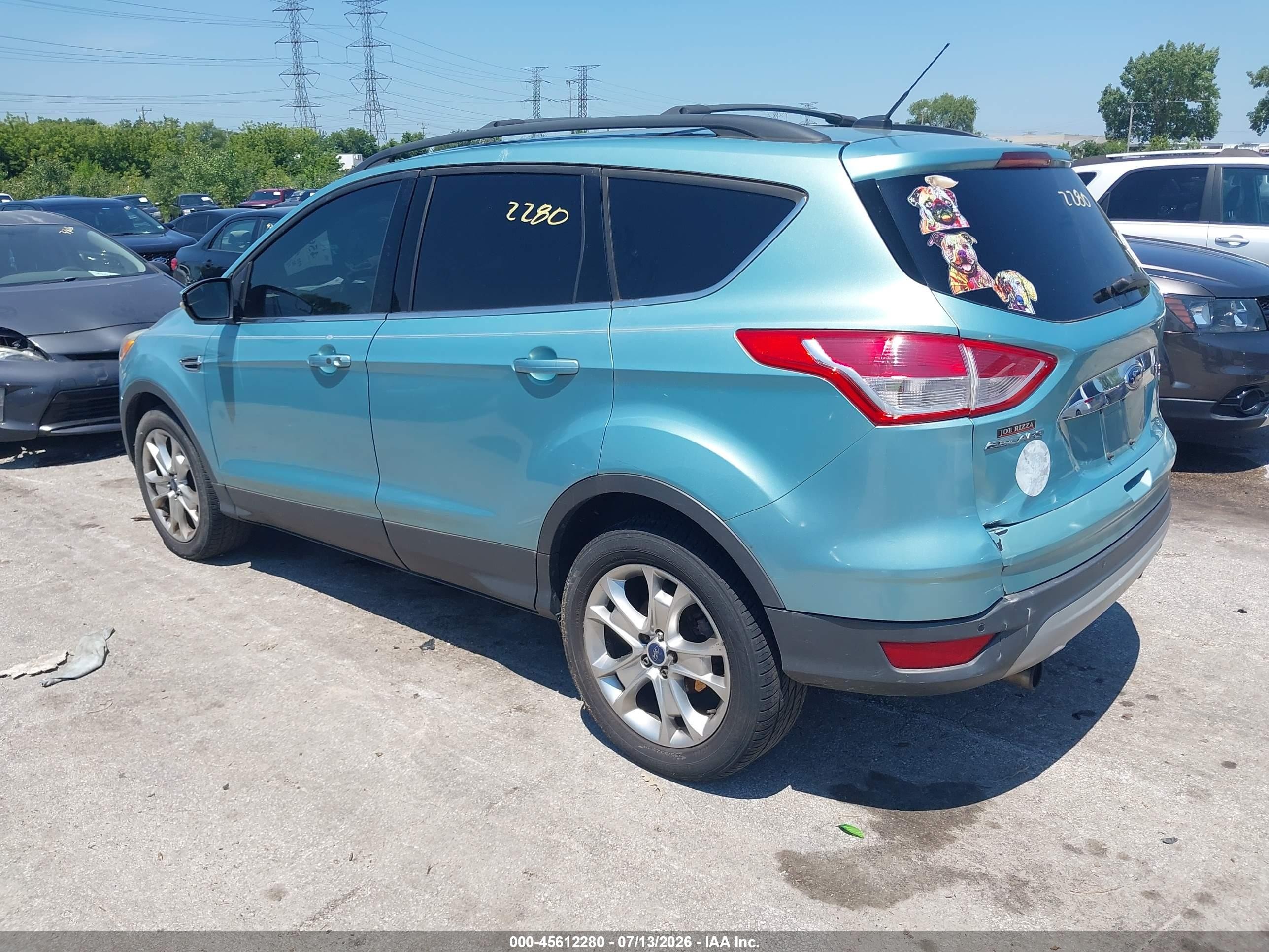 2013 Ford Escape Sel Бирюзовый vin: 1FMCU0HX8DUD23516