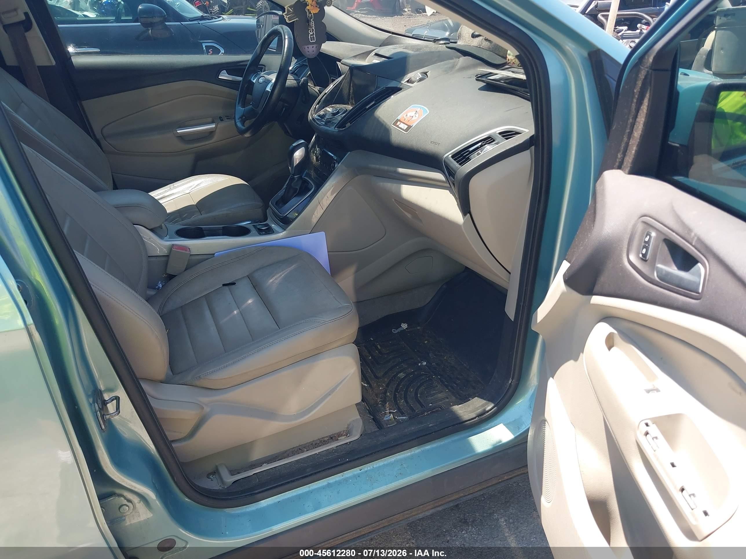2013 Ford Escape Sel Бирюзовый vin: 1FMCU0HX8DUD23516