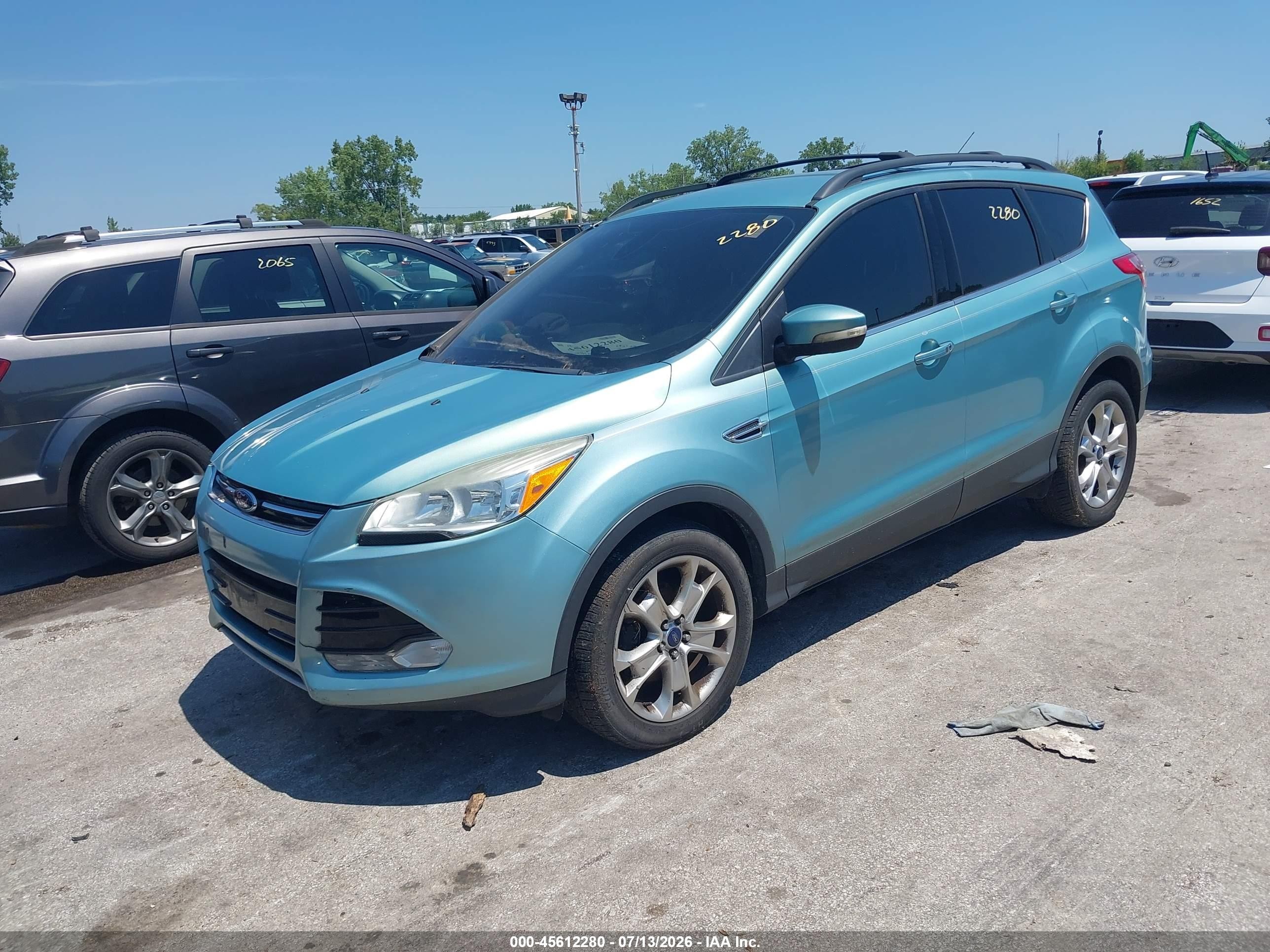 2013 Ford Escape Sel Бирюзовый vin: 1FMCU0HX8DUD23516