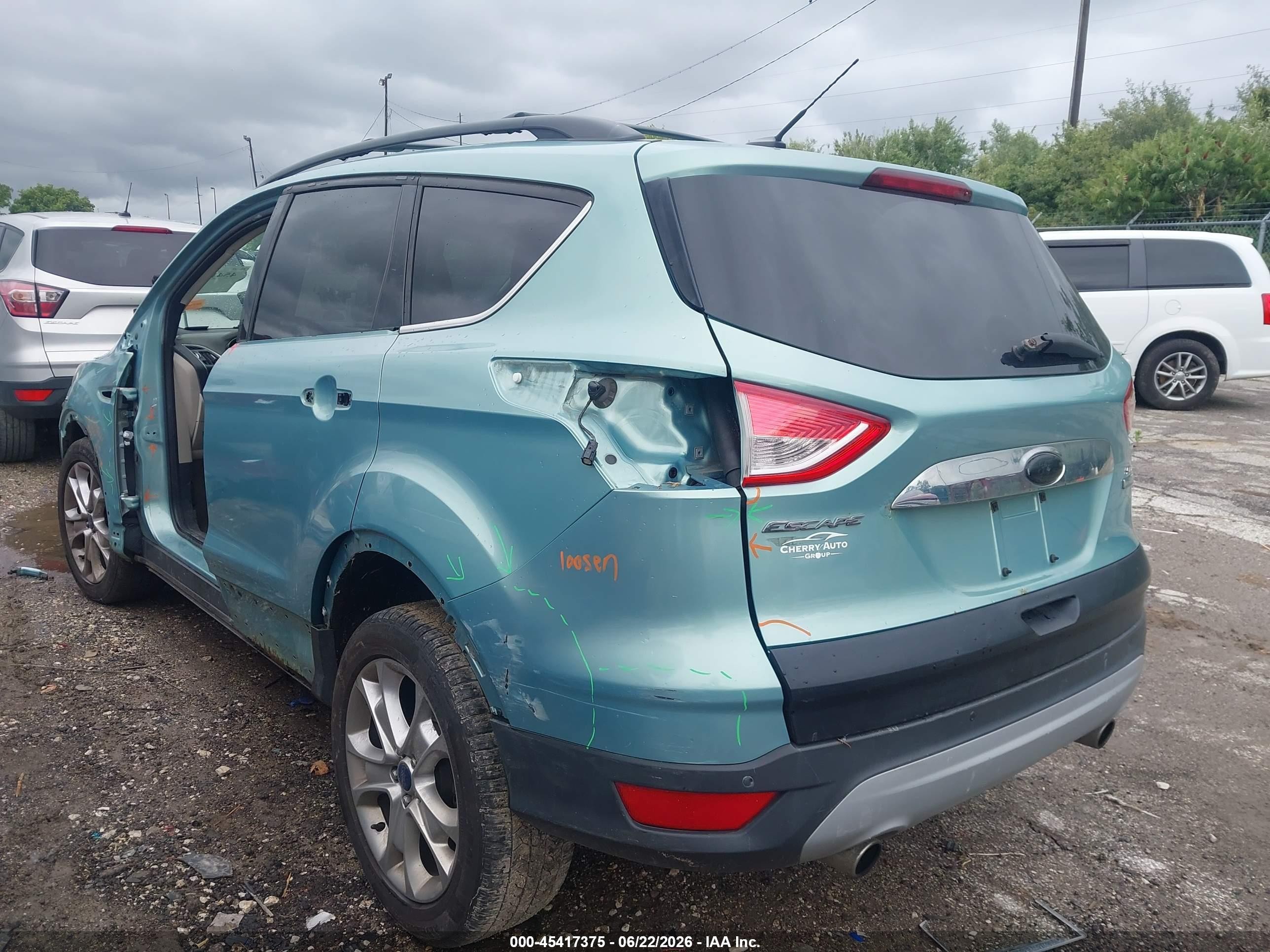 2013 Ford Escape Sel Light Blue vin: 1FMCU0HX8DUD51154