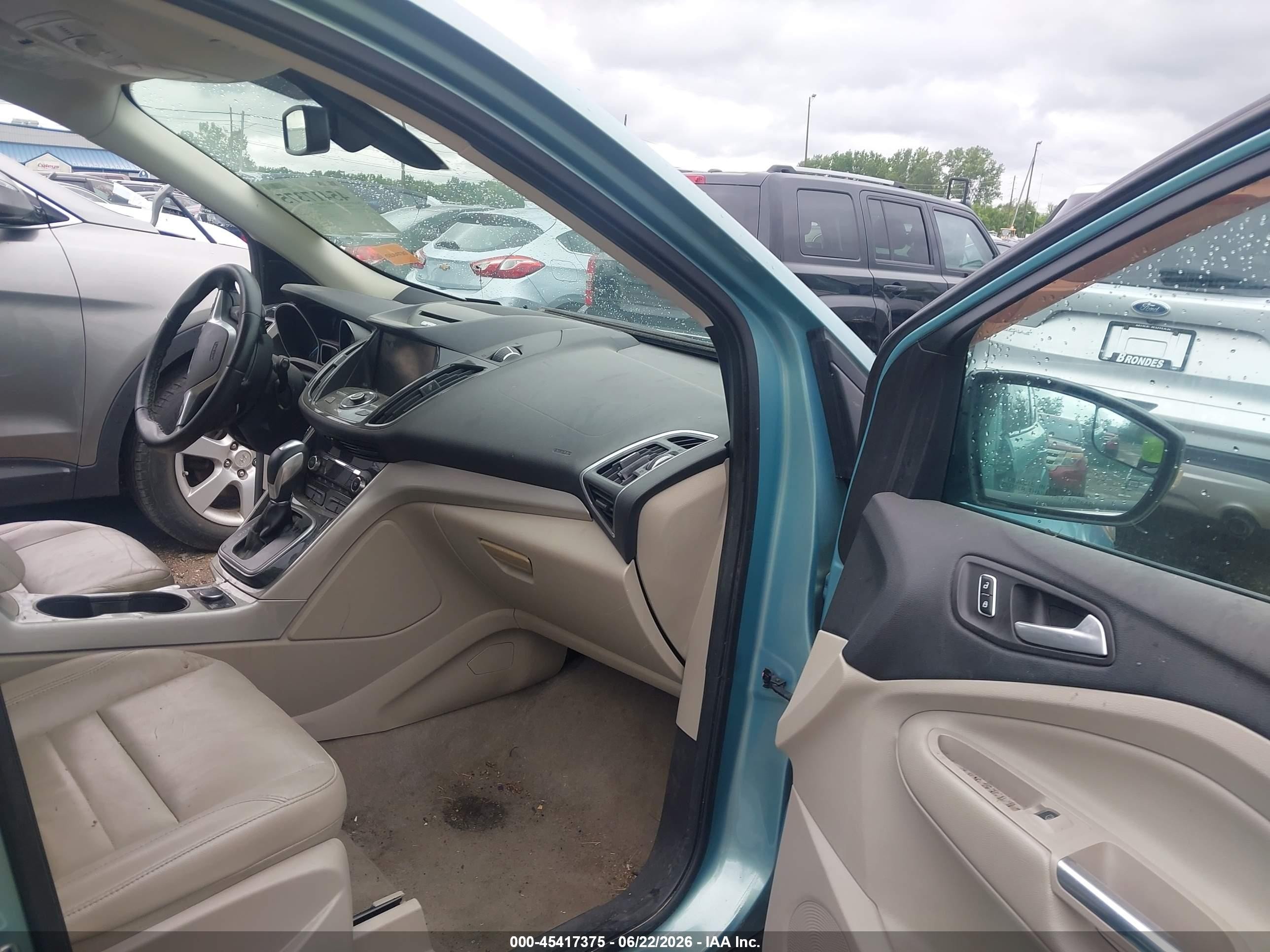 2013 Ford Escape Sel Light Blue vin: 1FMCU0HX8DUD51154