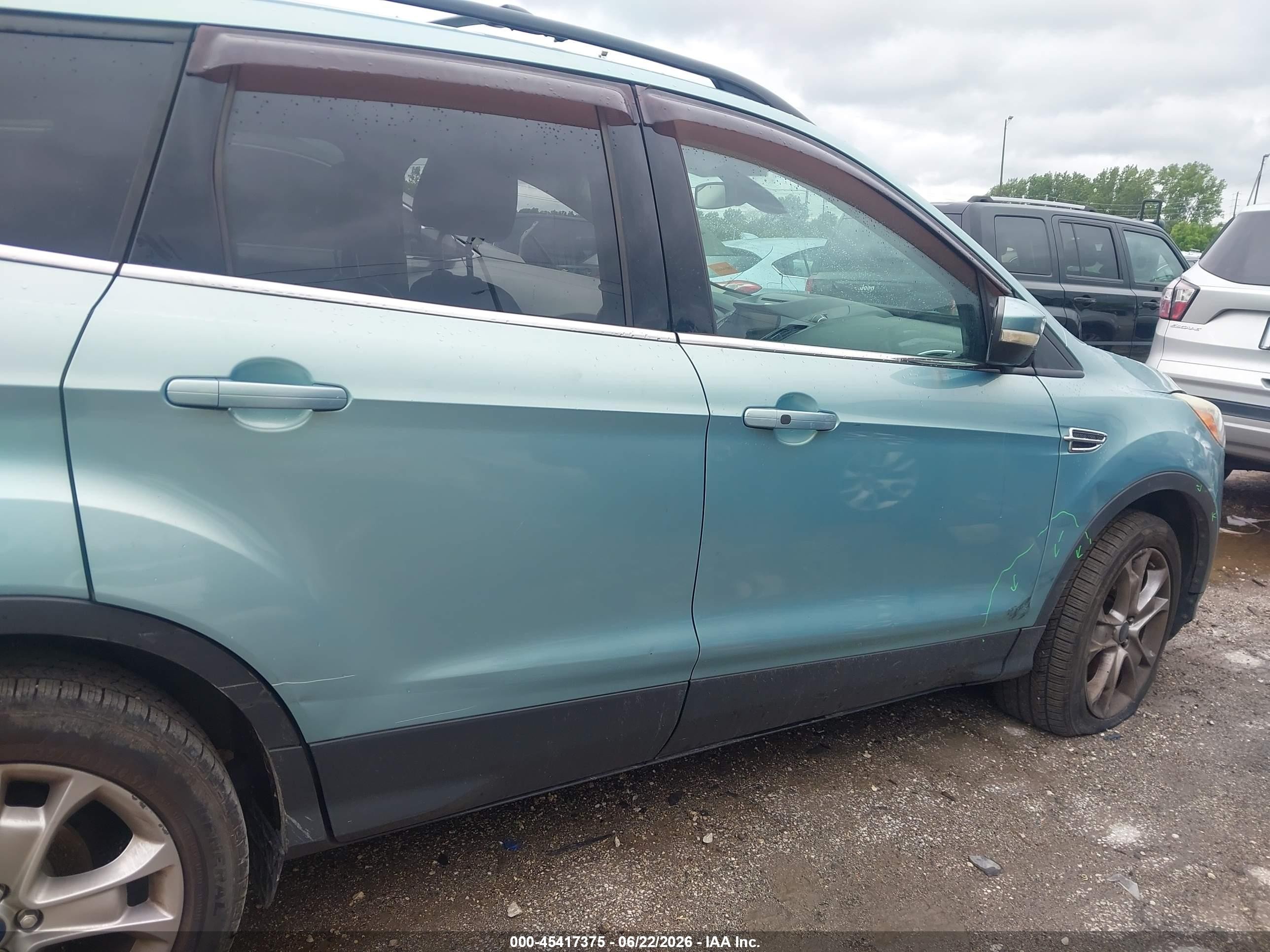 2013 Ford Escape Sel Light Blue vin: 1FMCU0HX8DUD51154