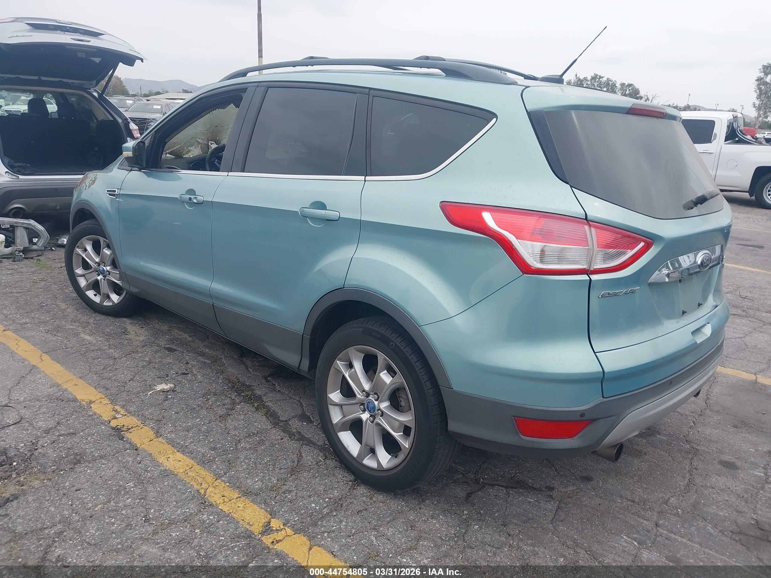 2013 Ford Escape Sel Green vin: 1FMCU0HX9DUA09003