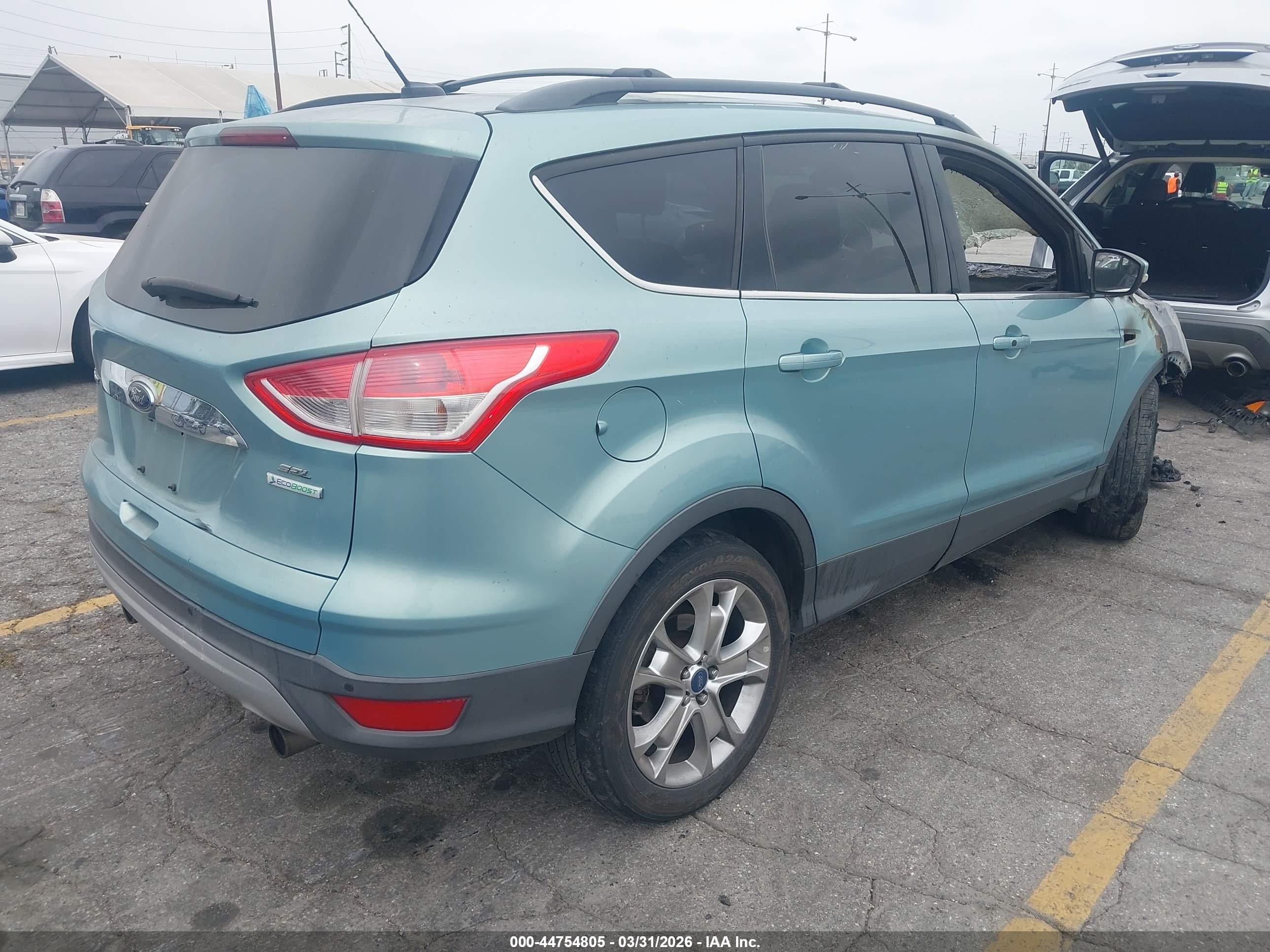 2013 Ford Escape Sel Green vin: 1FMCU0HX9DUA09003