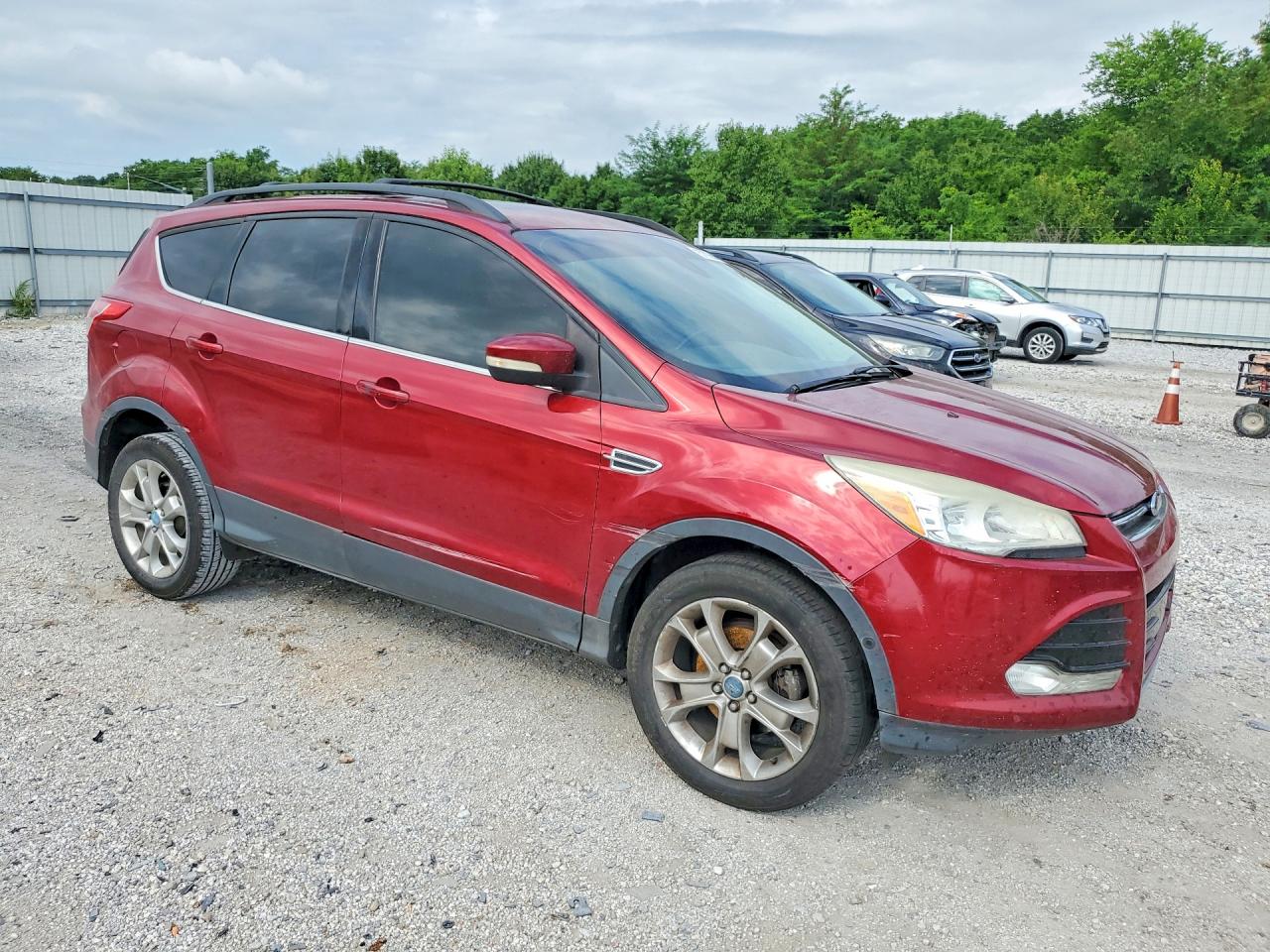 2013 Ford Escape Sel Red vin: 1FMCU0HX9DUB07707