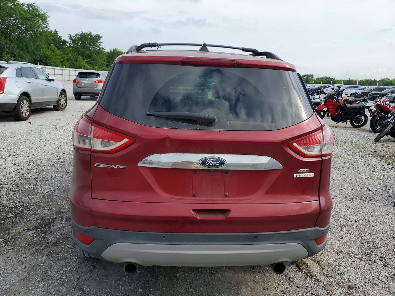2013 Ford Escape Sel Red vin: 1FMCU0HX9DUB07707