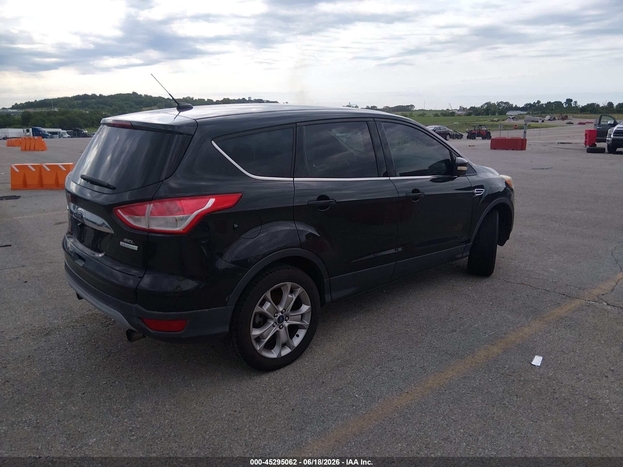 2013 Ford Escape Sel Черный vin: 1FMCU0HX9DUB31229
