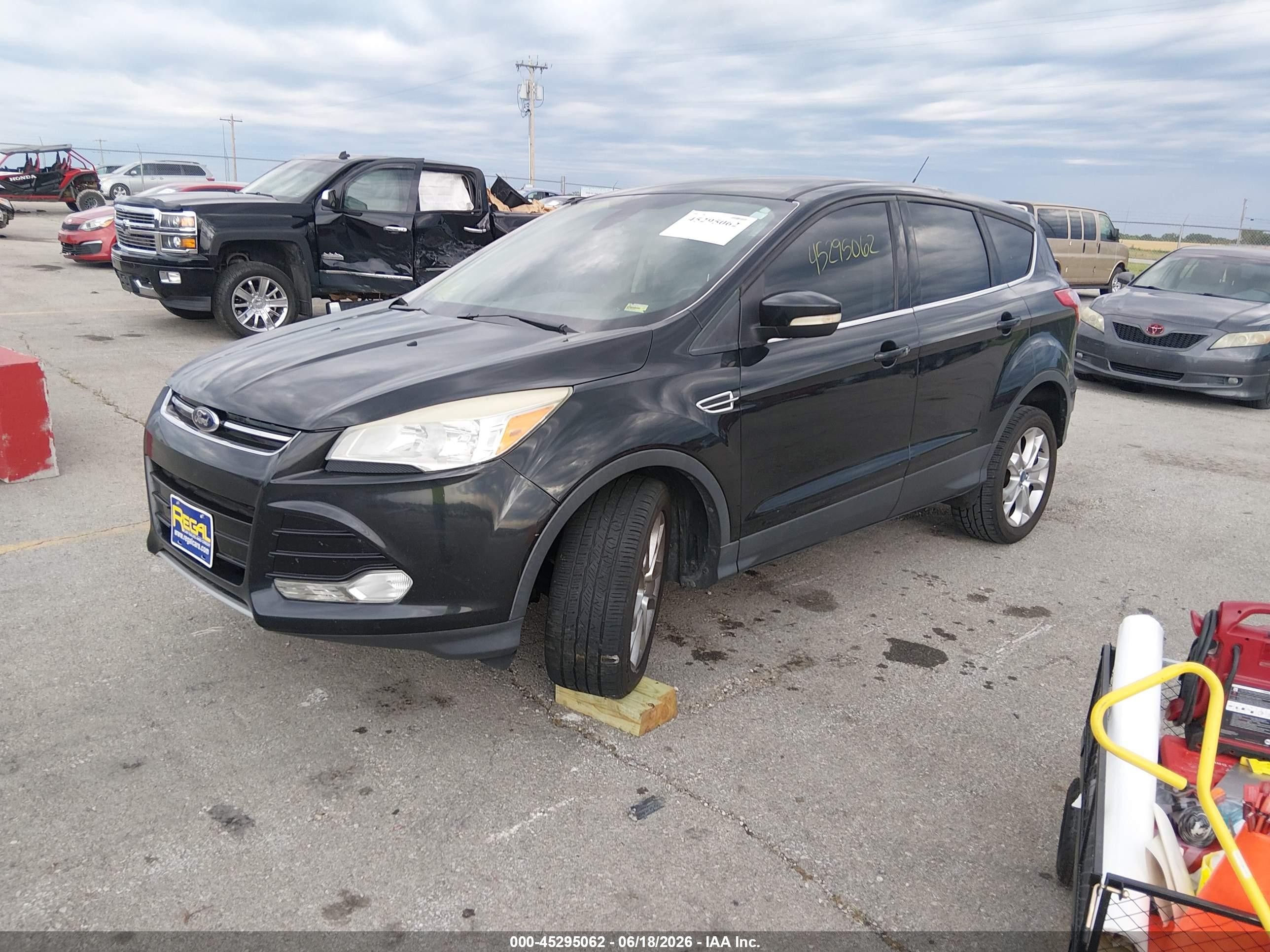 2013 Ford Escape Sel Черный vin: 1FMCU0HX9DUB31229