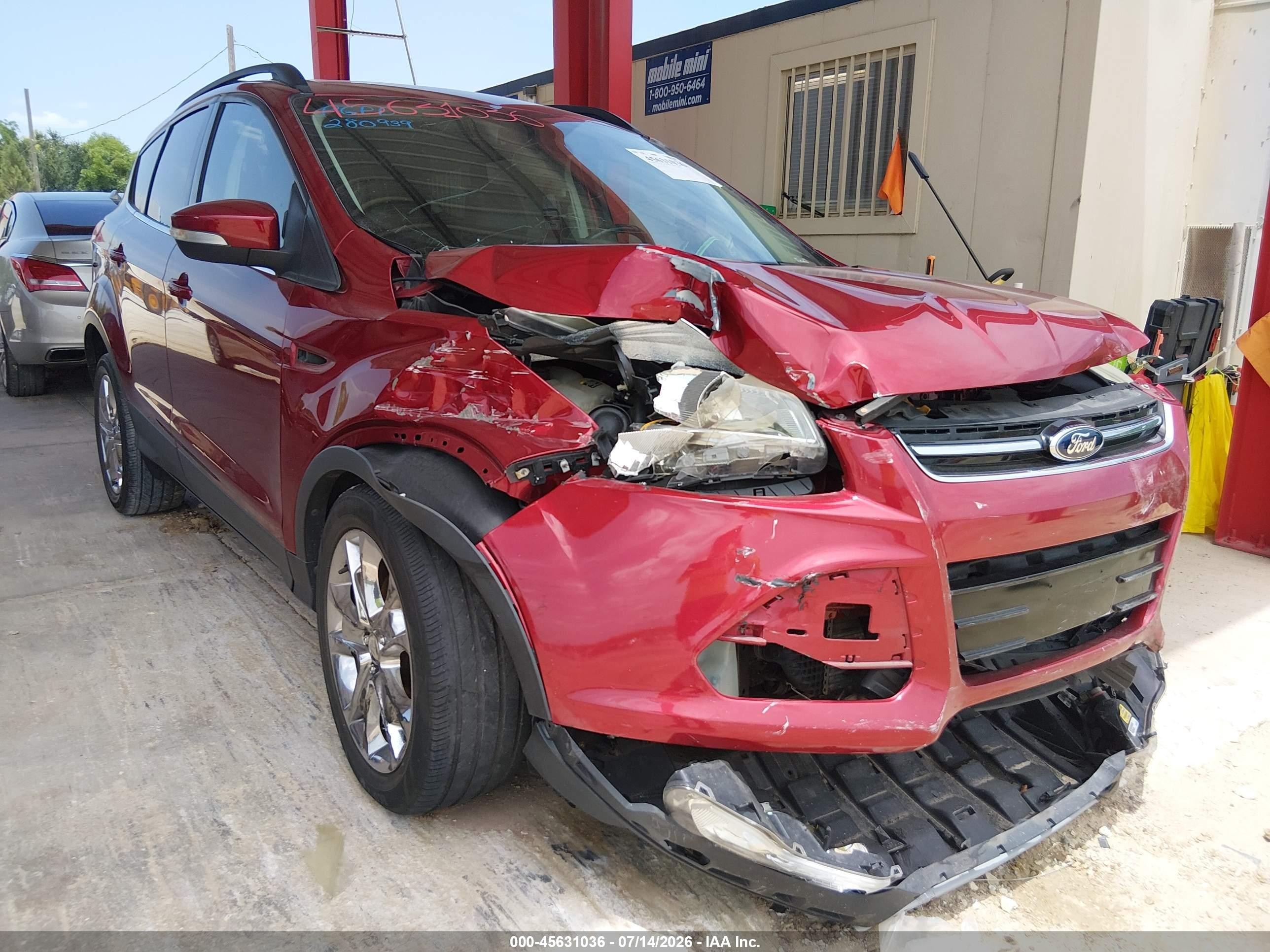 2013 Ford Escape Sel Red vin: 1FMCU0HX9DUB80916