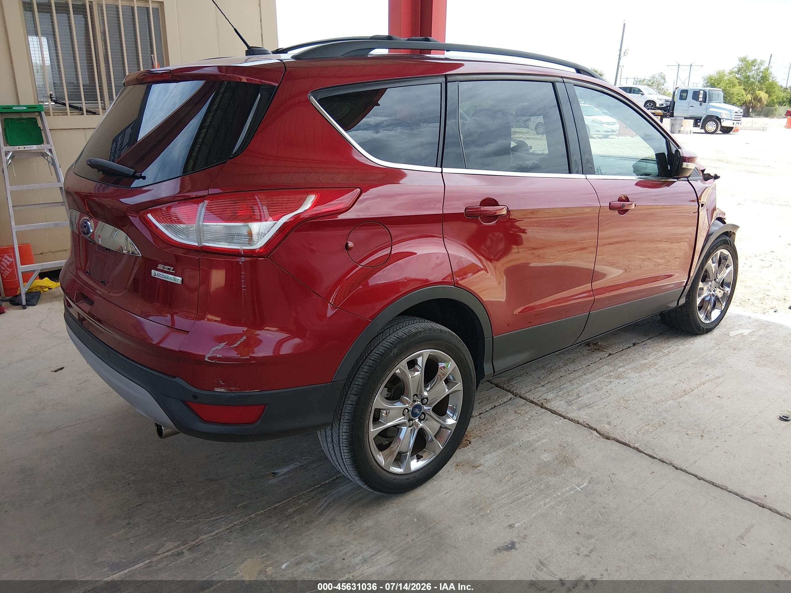 2013 Ford Escape Sel Red vin: 1FMCU0HX9DUB80916
