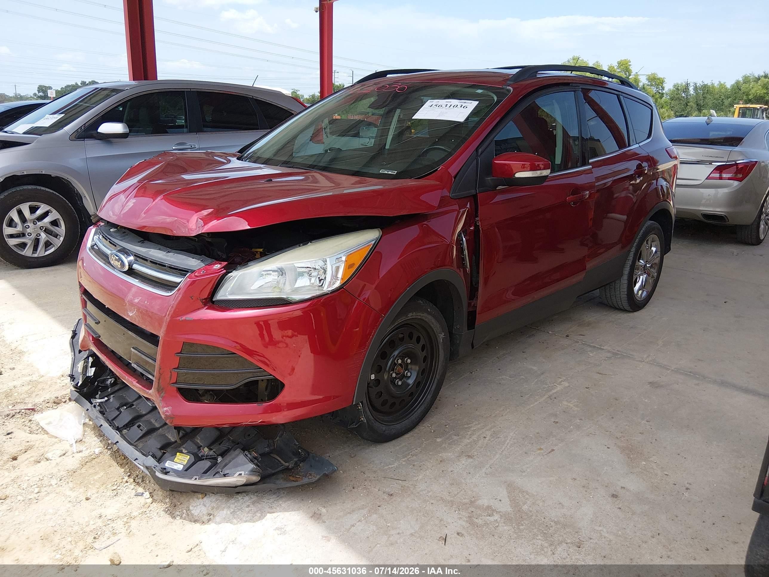2013 Ford Escape Sel Red vin: 1FMCU0HX9DUB80916