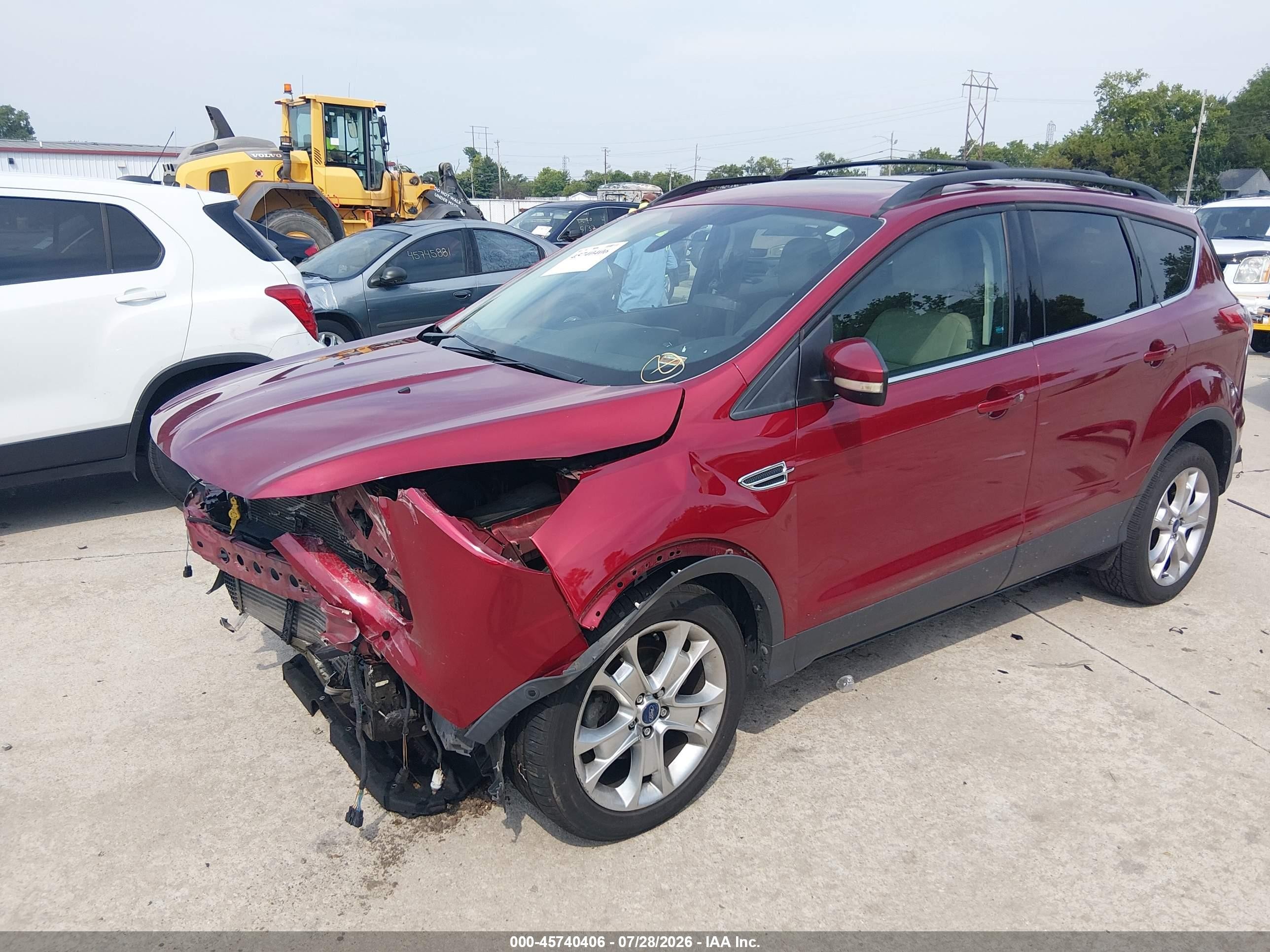 2013 Ford Escape Sel Красный vin: 1FMCU0HX9DUD38087