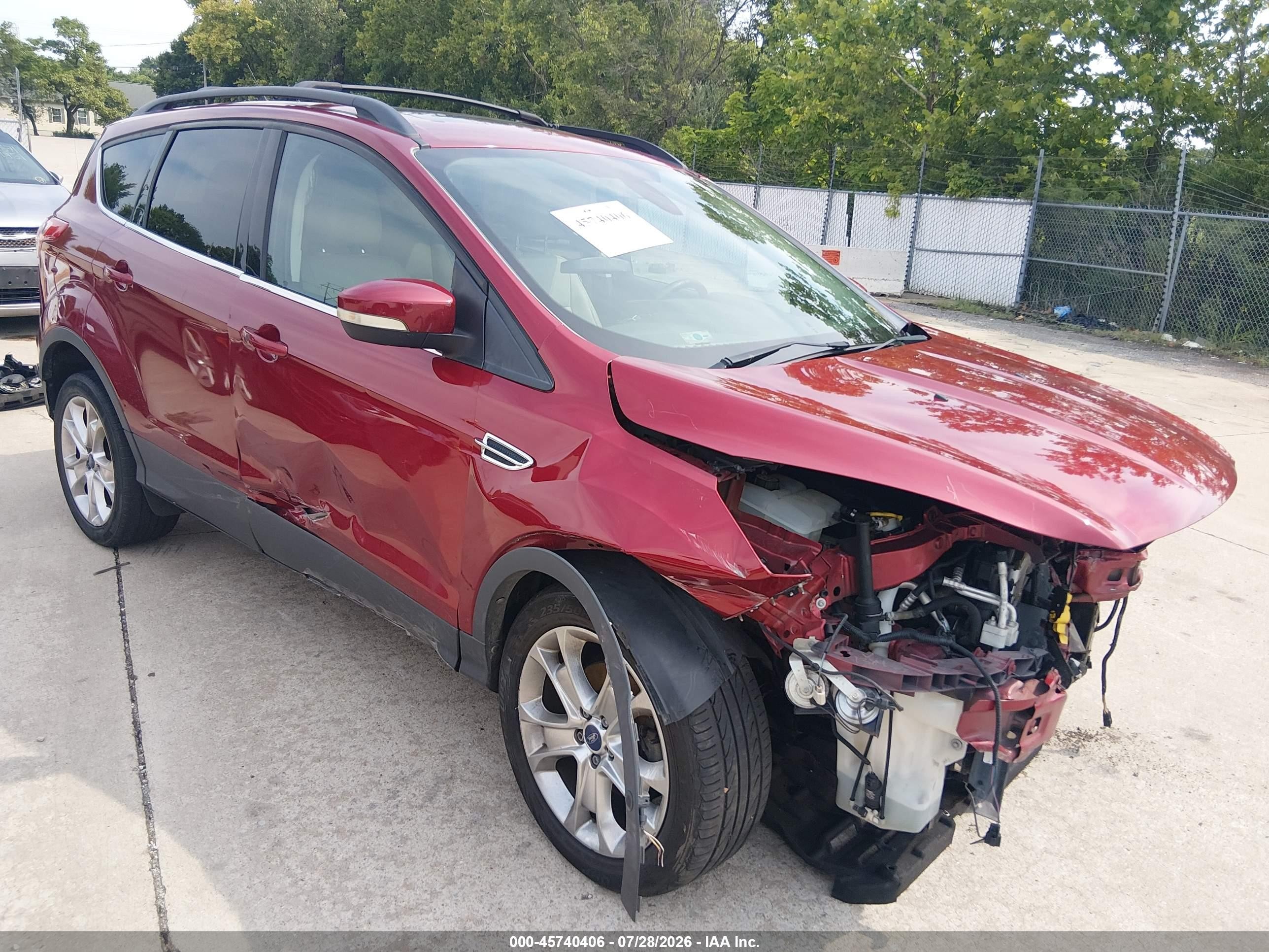 2013 Ford Escape Sel Red vin: 1FMCU0HX9DUD38087