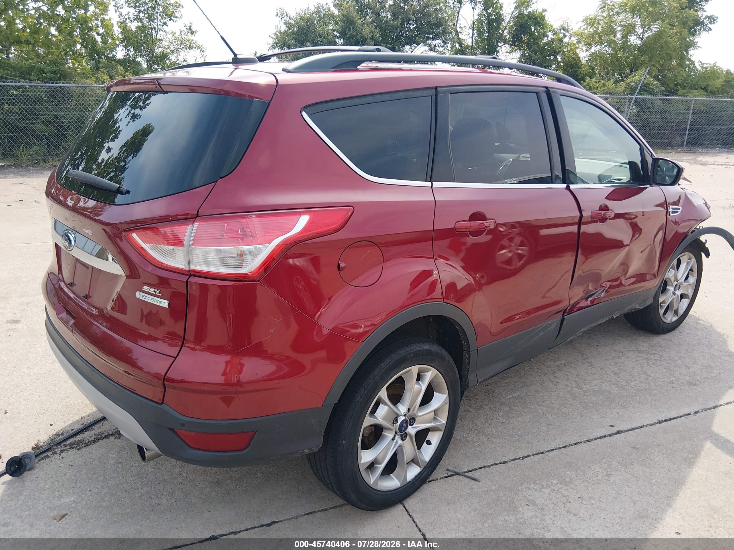 2013 Ford Escape Sel Красный vin: 1FMCU0HX9DUD38087