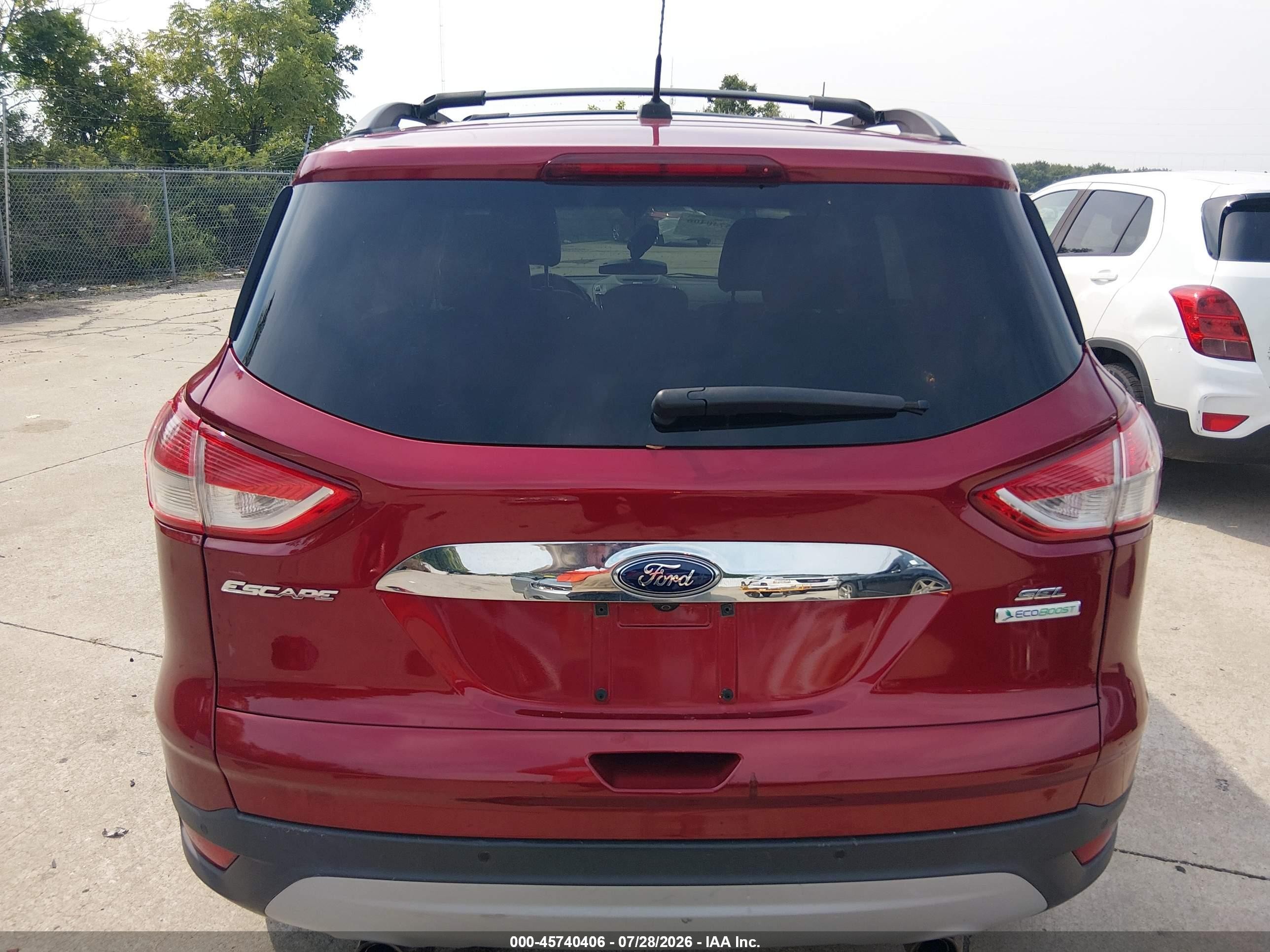 2013 Ford Escape Sel Красный vin: 1FMCU0HX9DUD38087