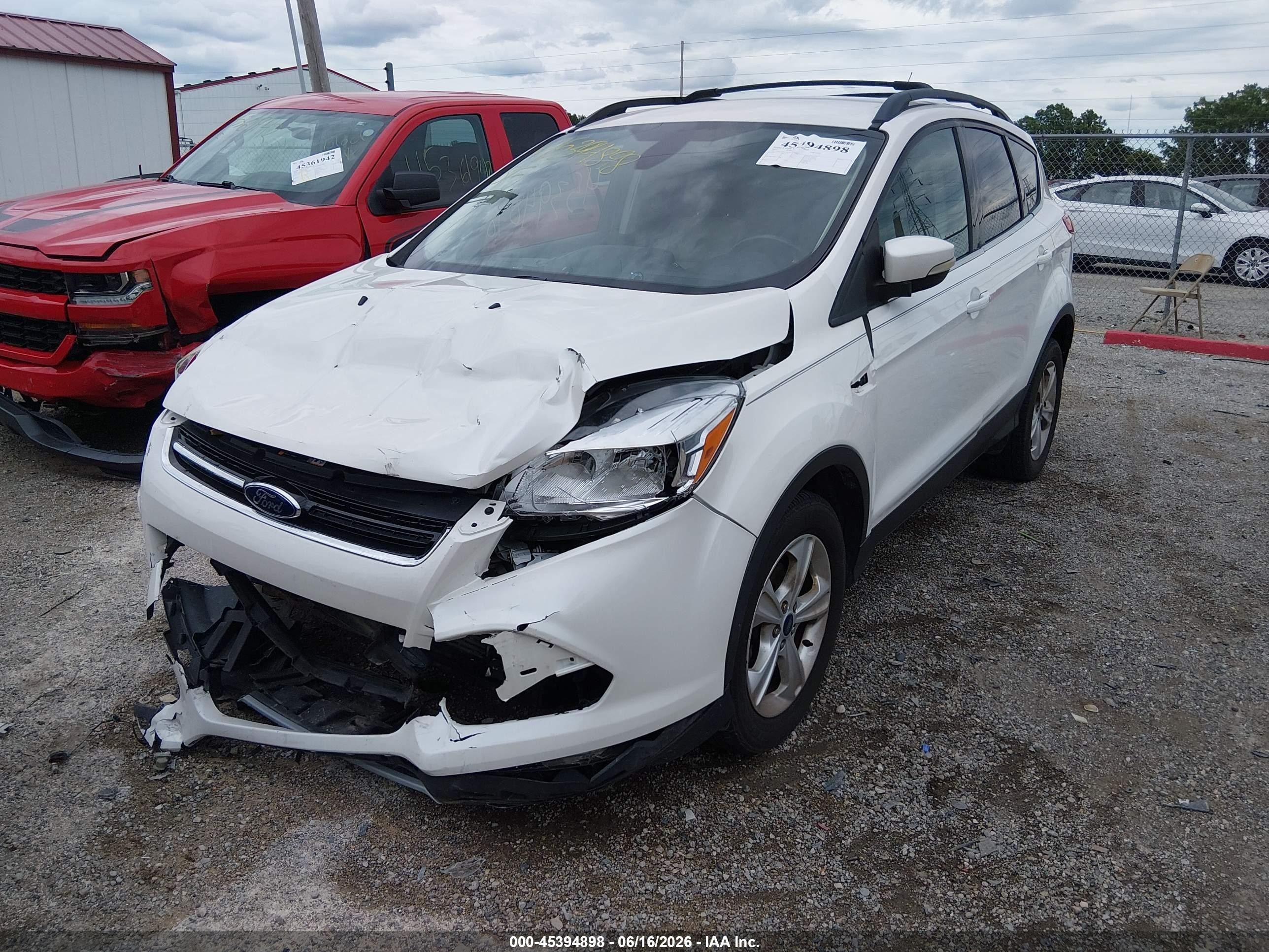 2013 Ford Escape Sel White vin: 1FMCU0HX9DUD89234