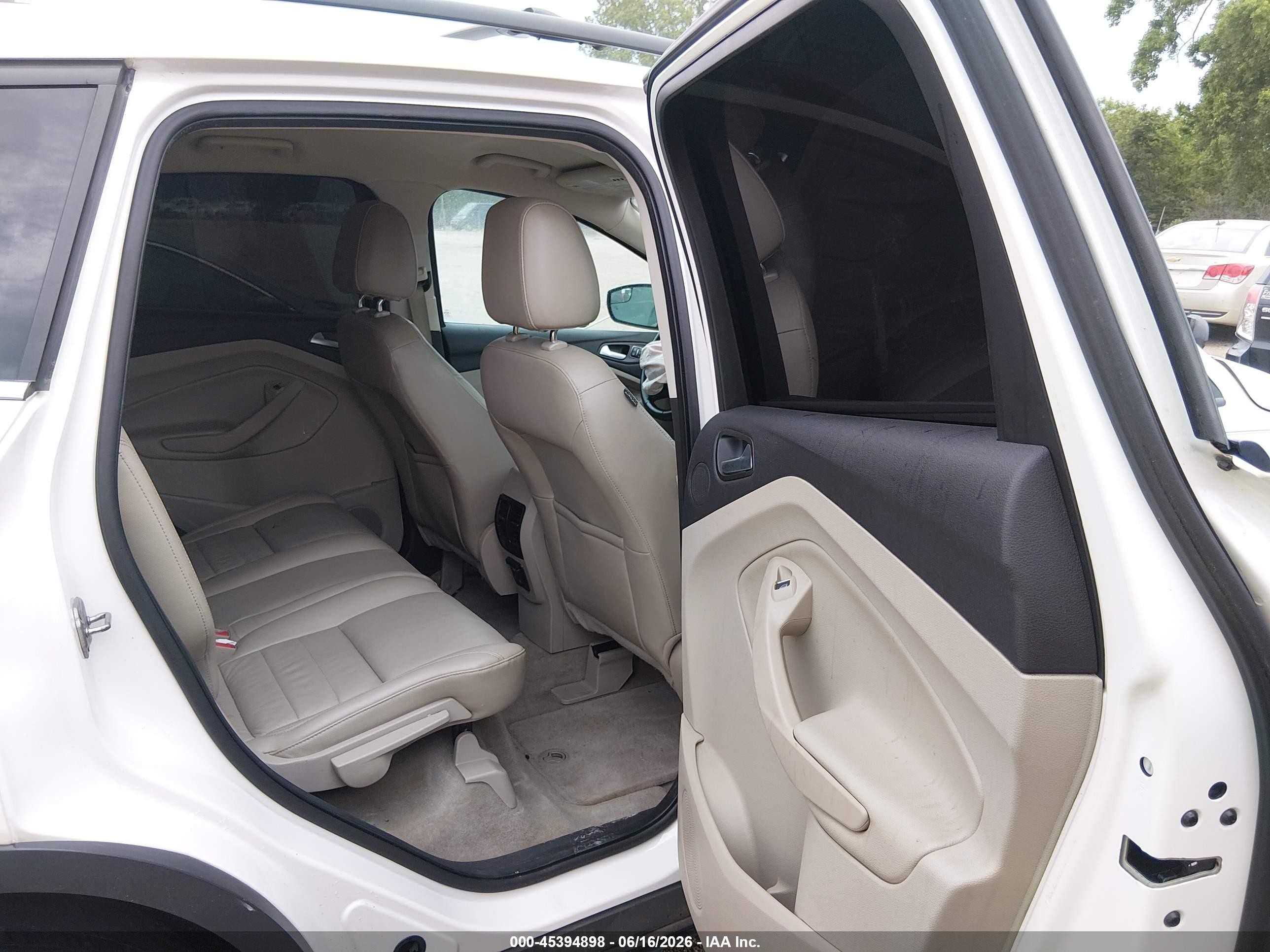 2013 Ford Escape Sel White vin: 1FMCU0HX9DUD89234