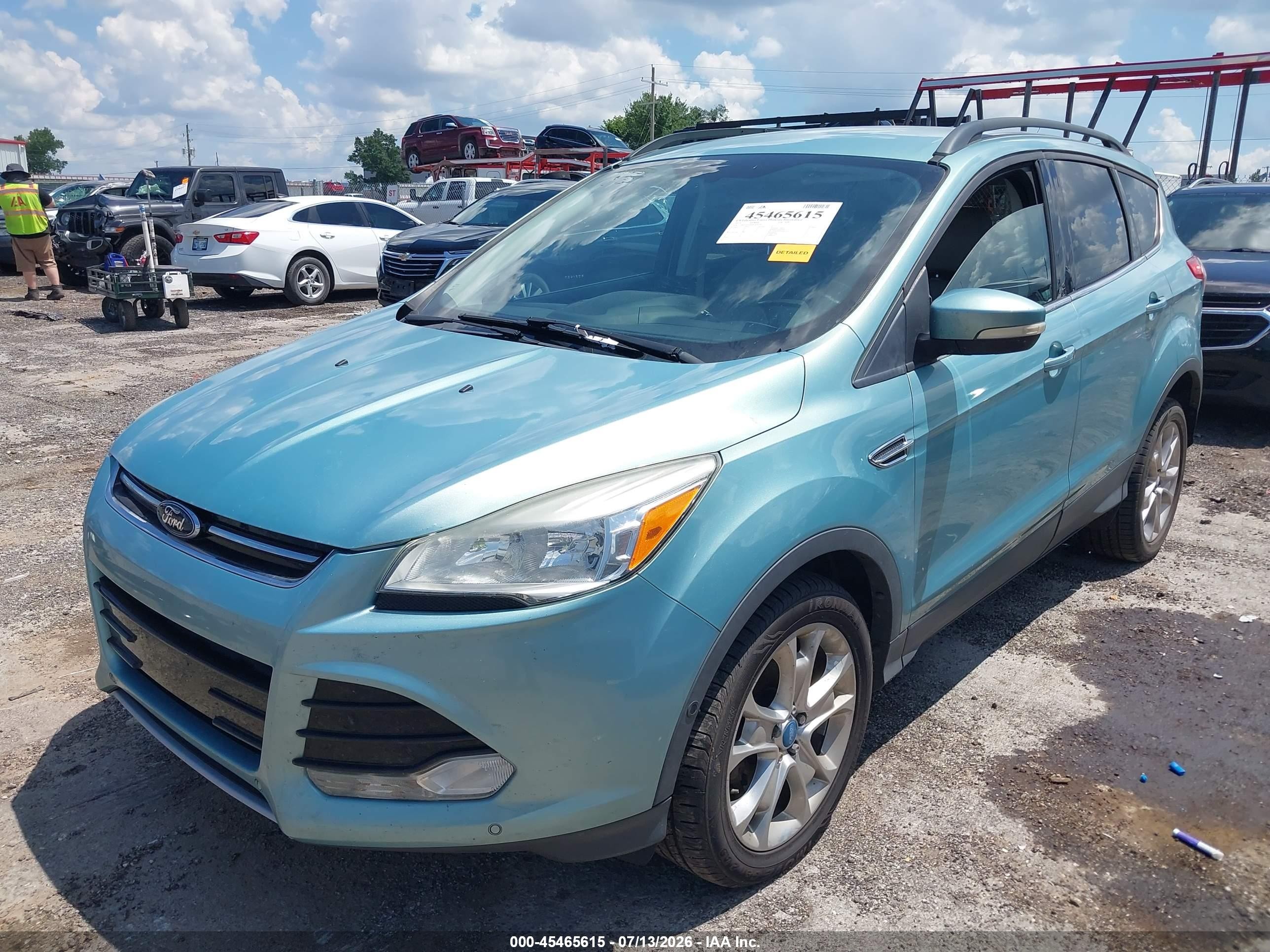 2013 Ford Escape Sel Green vin: 1FMCU0HXXDUB78754