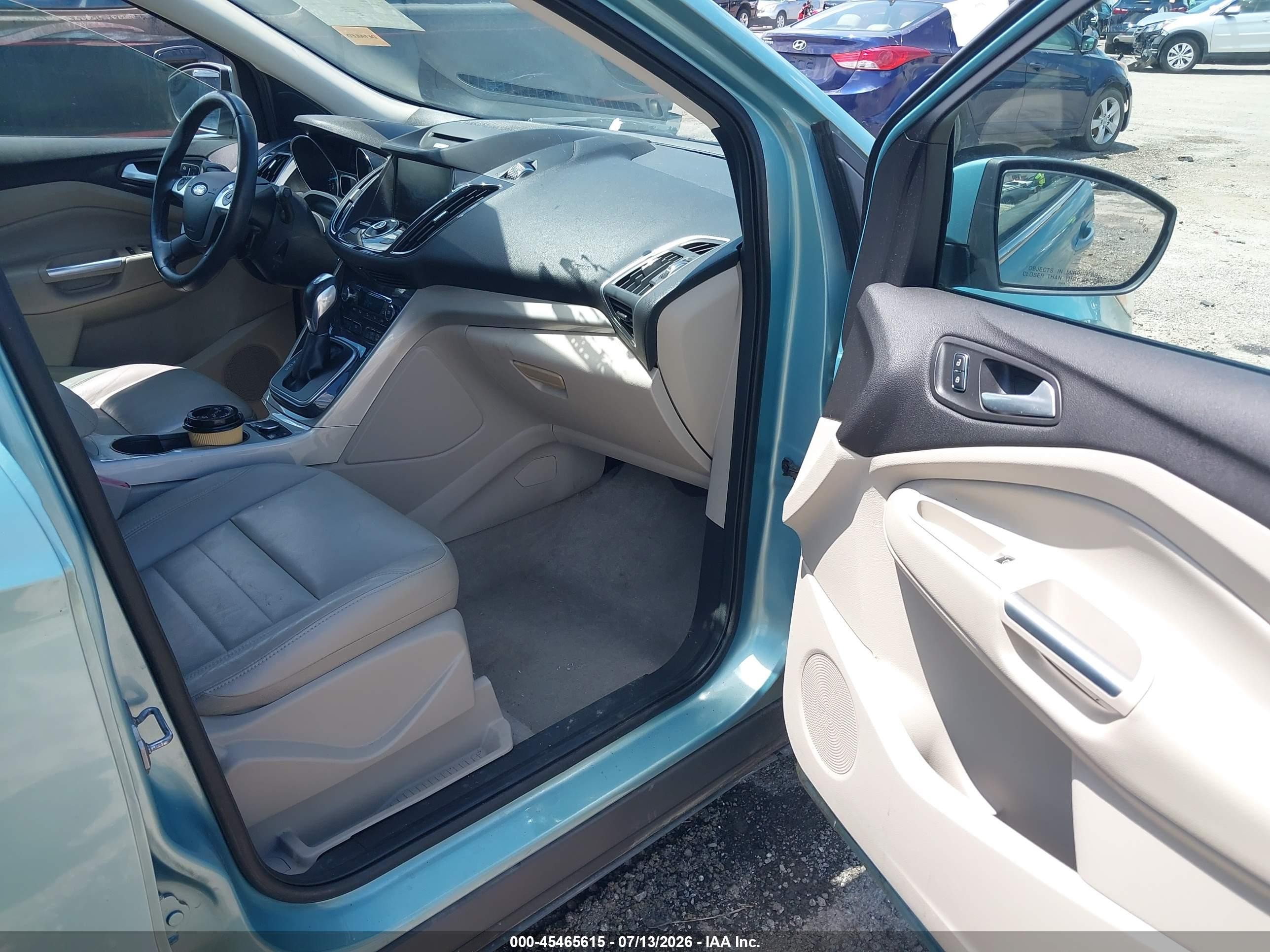 2013 Ford Escape Sel Green vin: 1FMCU0HXXDUB78754