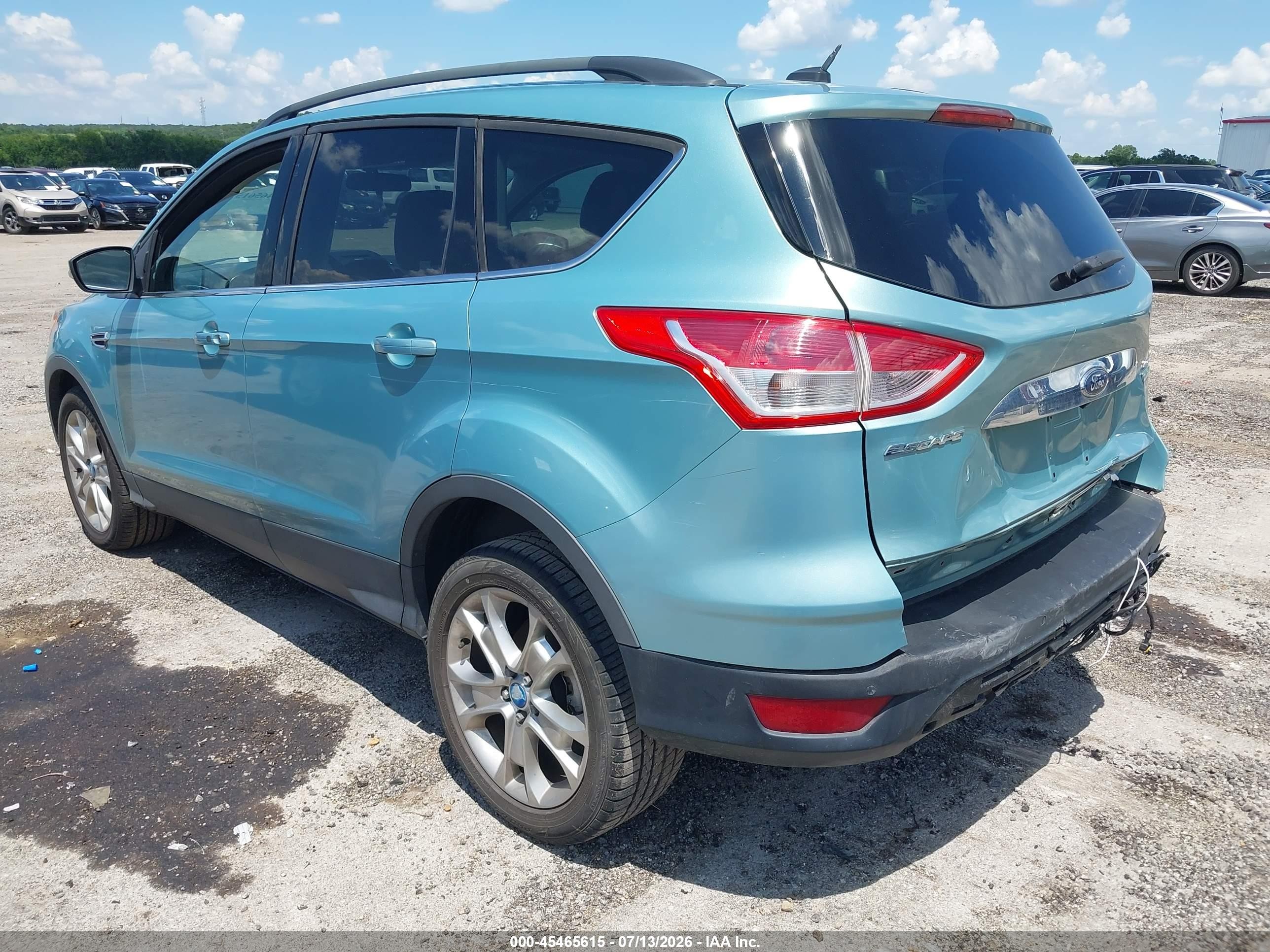 2013 Ford Escape Sel Green vin: 1FMCU0HXXDUB78754