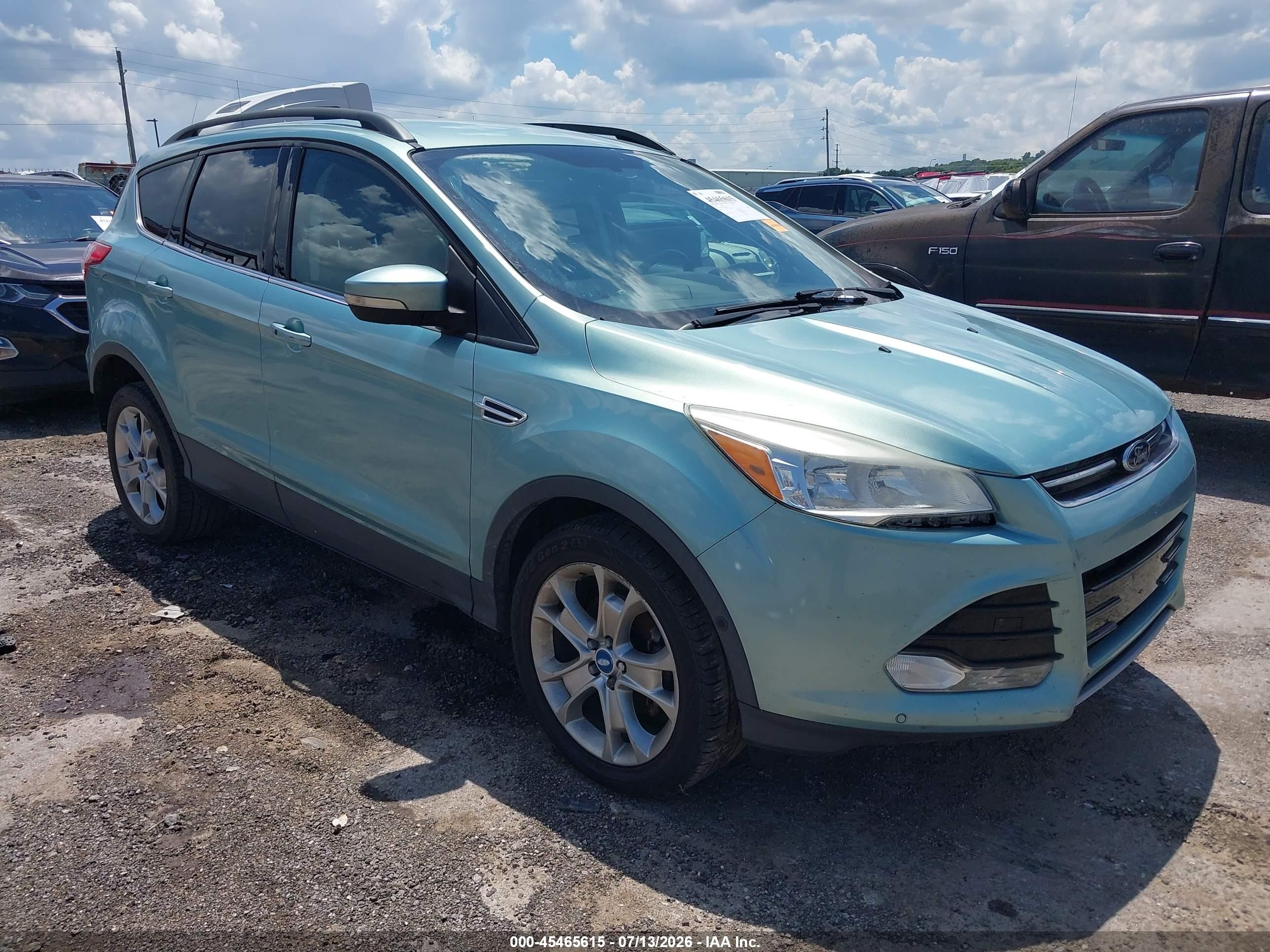 2013 Ford Escape Sel Green vin: 1FMCU0HXXDUB78754