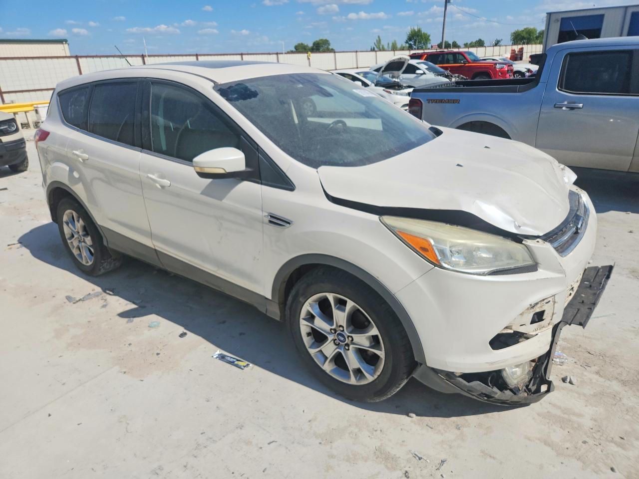 2013 Ford Escape Sel White vin: 1FMCU0HXXDUB86174