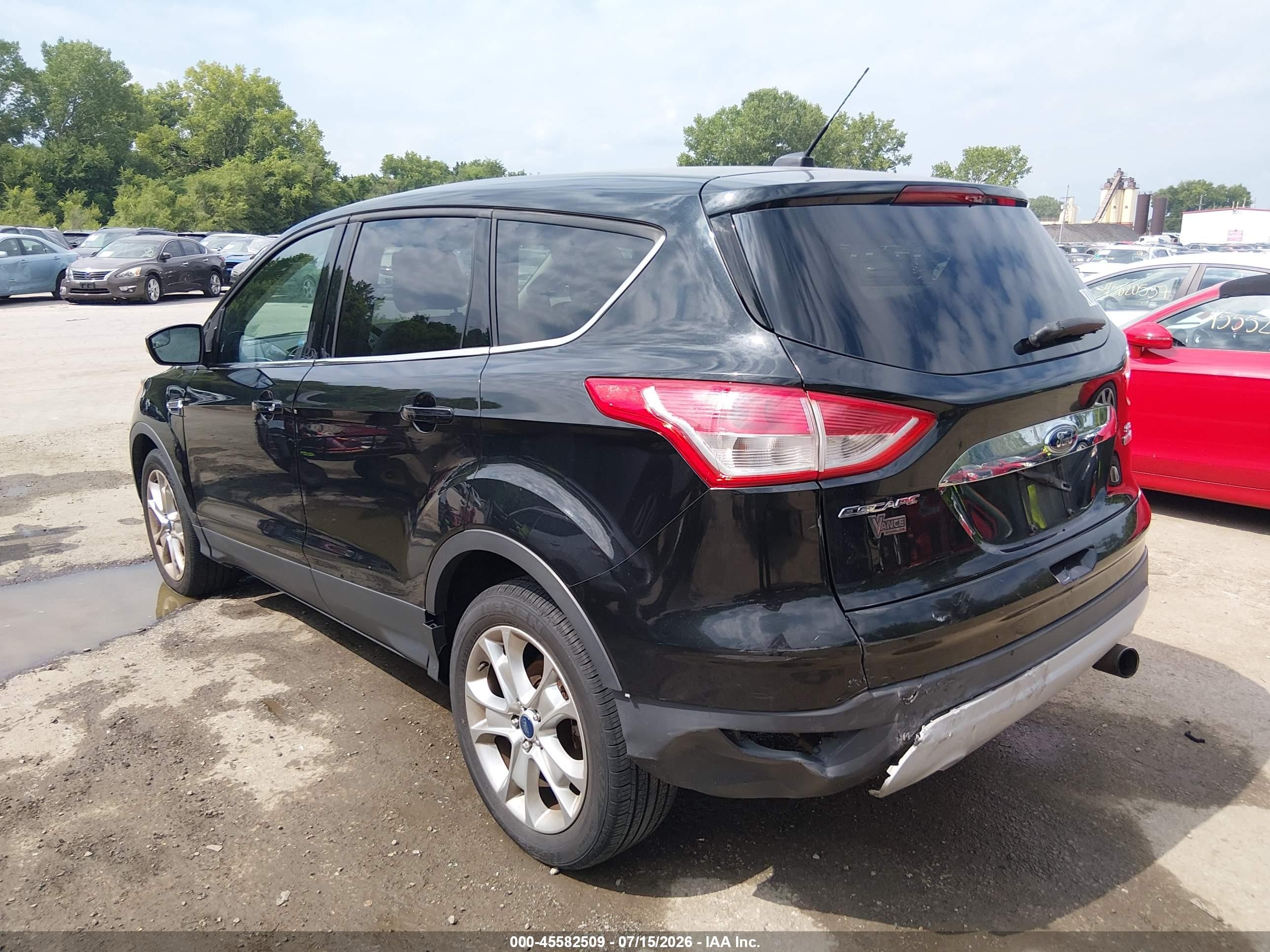 2013 Ford Escape Sel Black vin: 1FMCU0HXXDUD19497