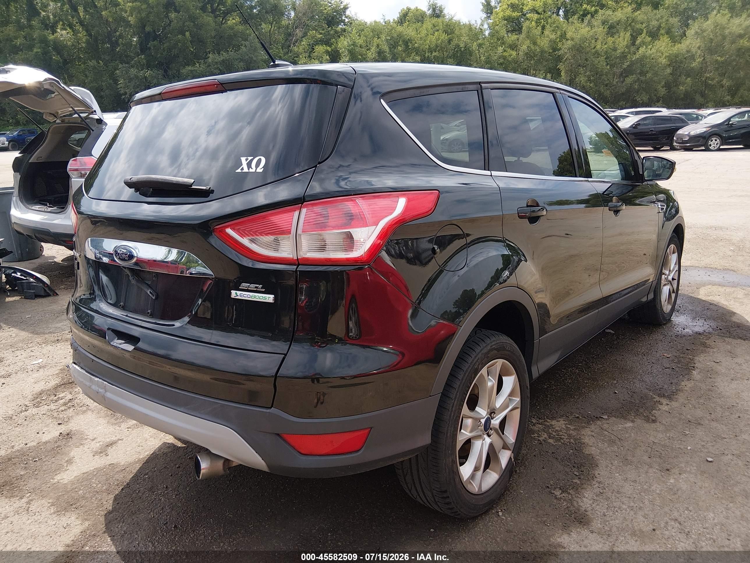 2013 Ford Escape Sel Black vin: 1FMCU0HXXDUD19497